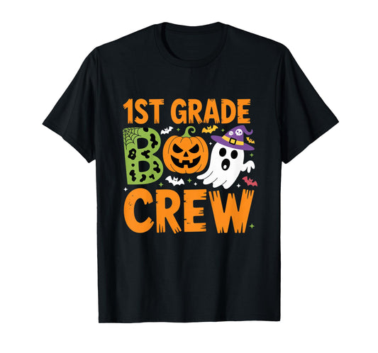 1st Grade Boo Crew Halloween Classroom Outfit Kids Teachers T-Shirt