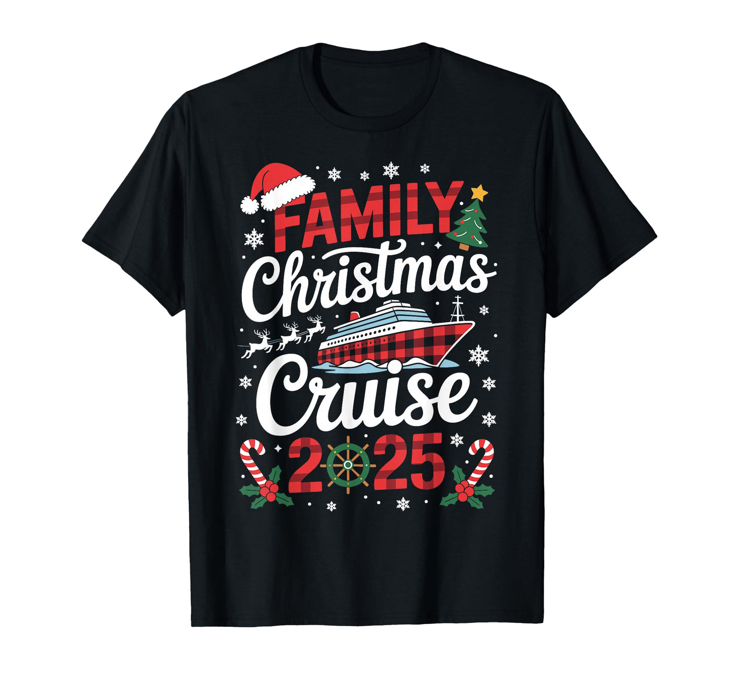 Family Christmas Cruise 2025 Holiday Vacations for Men Women T-Shirt