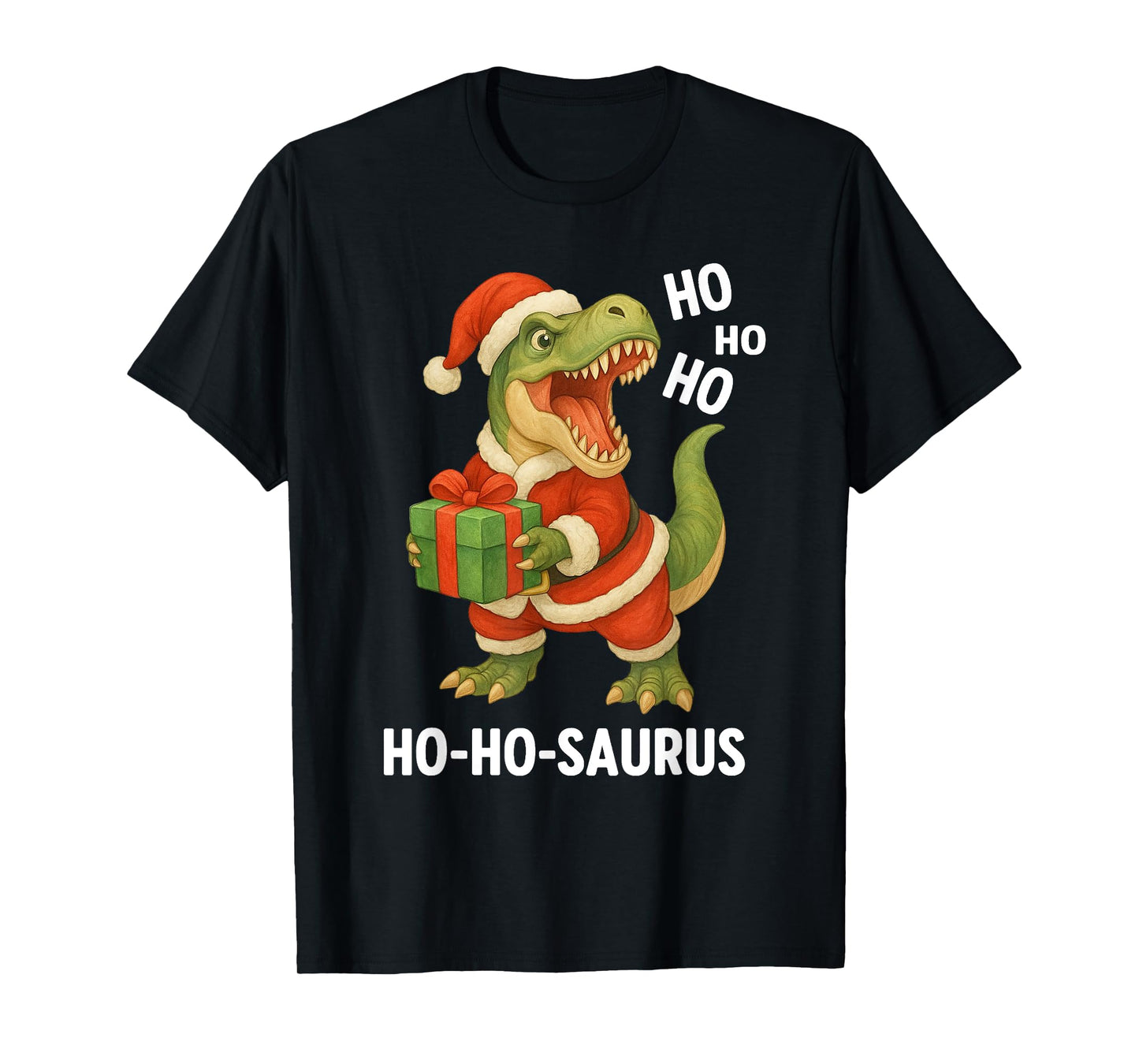 Santa Rex Kid Christmas Dinosaur T-Rex for Boys Ho-Ho-Saurus T-Shirt