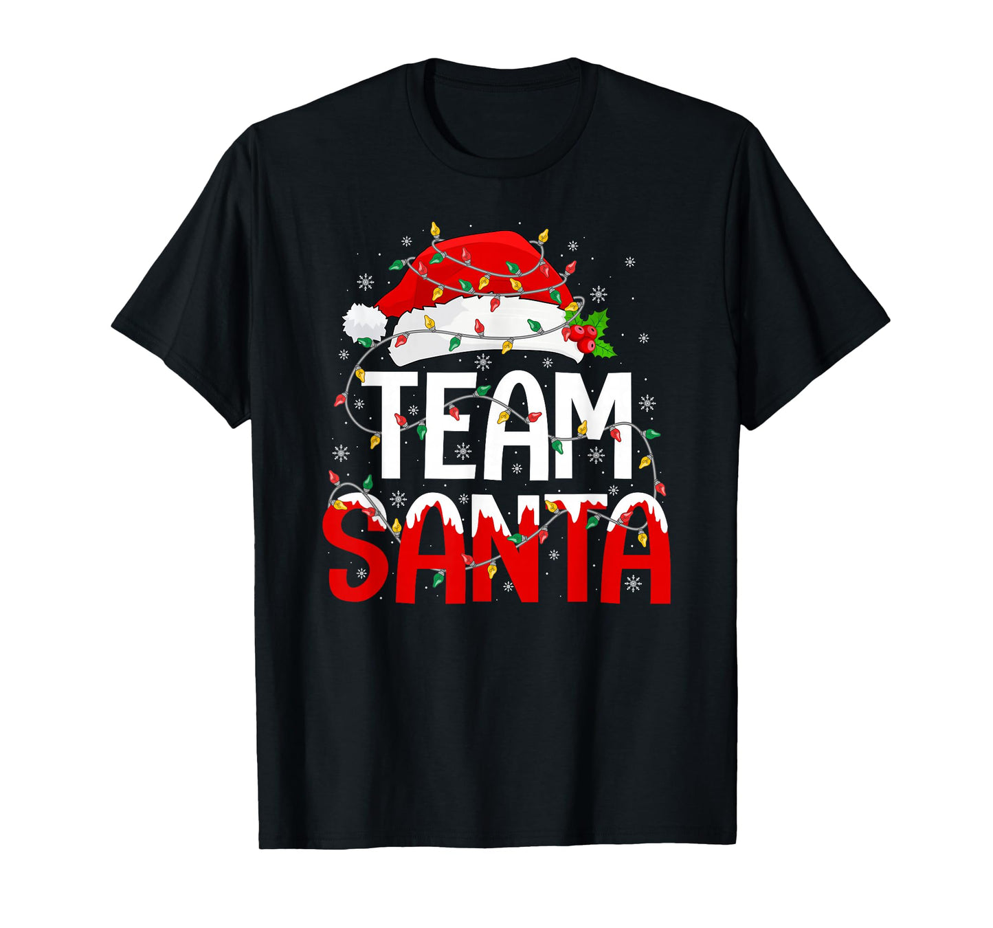 Team Santa Christmas Pajamas Matching Family Squad Xmas T-Shirt