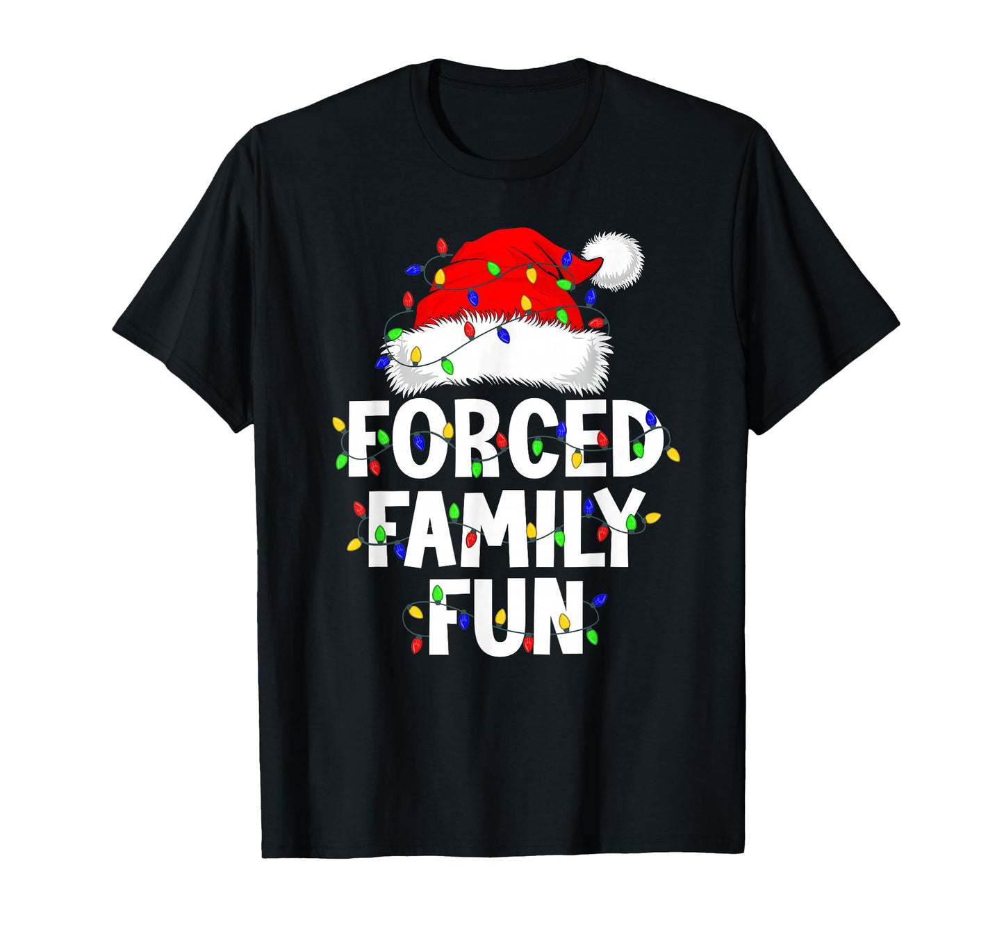 Forced Family Fun Matching Christmas Xmas Pajamas Men Women T-Shirt