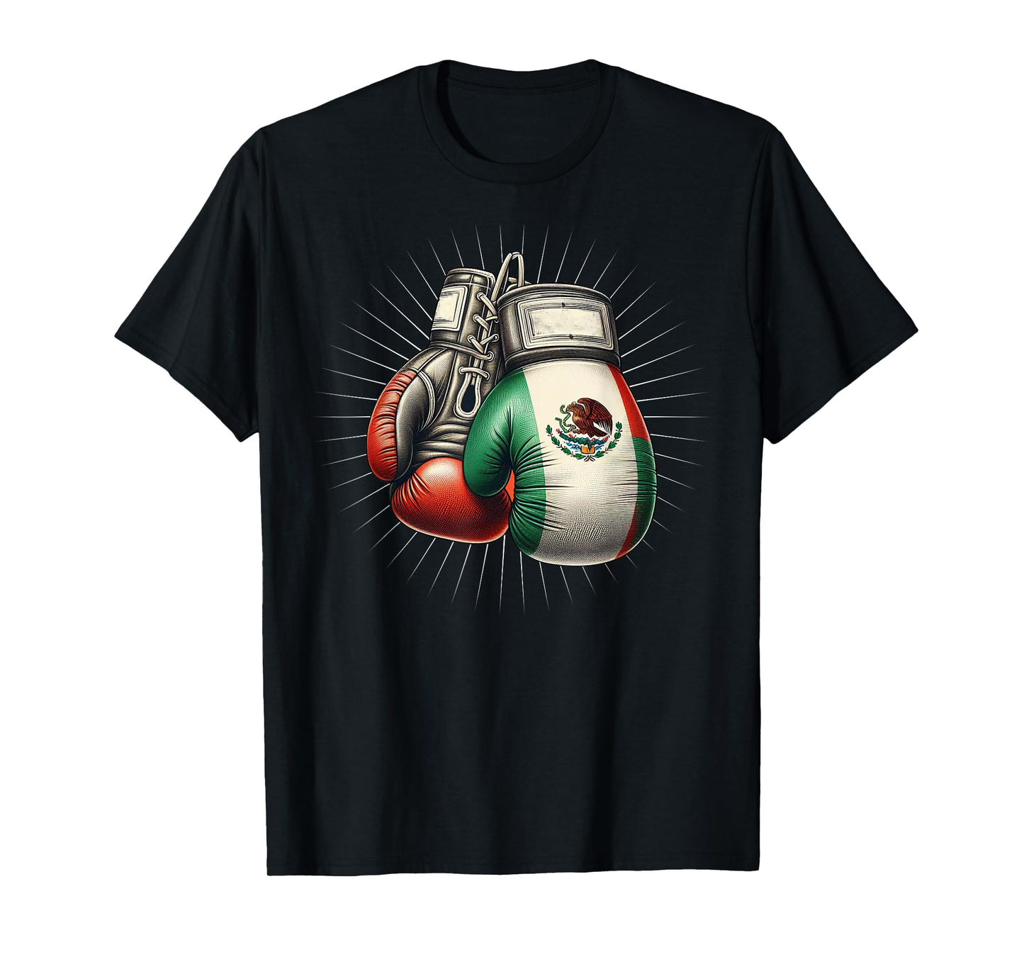 Mexican Vintage Style Boxing flag Mexico Boxing gloves Great T-Shirt