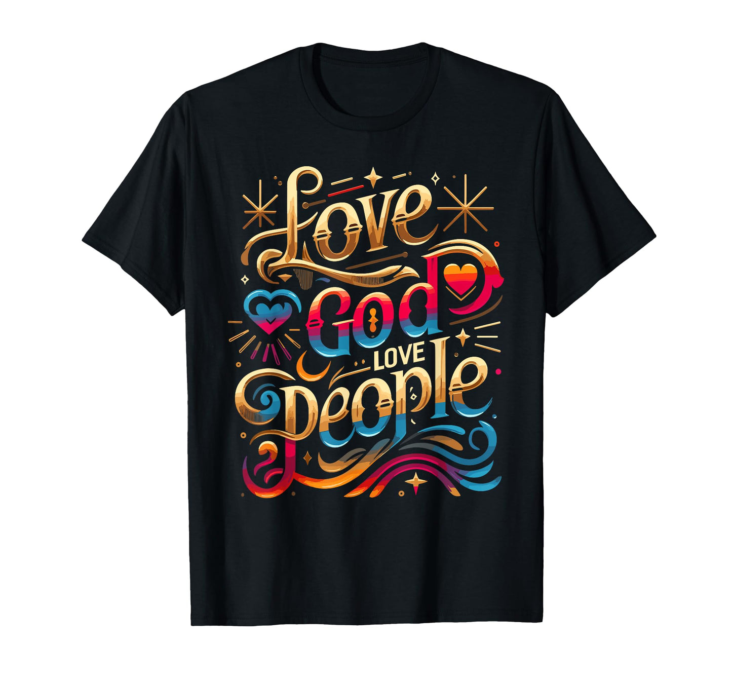 Trendy Love God Love People Shirt Love God Shirts Christian T-Shirt