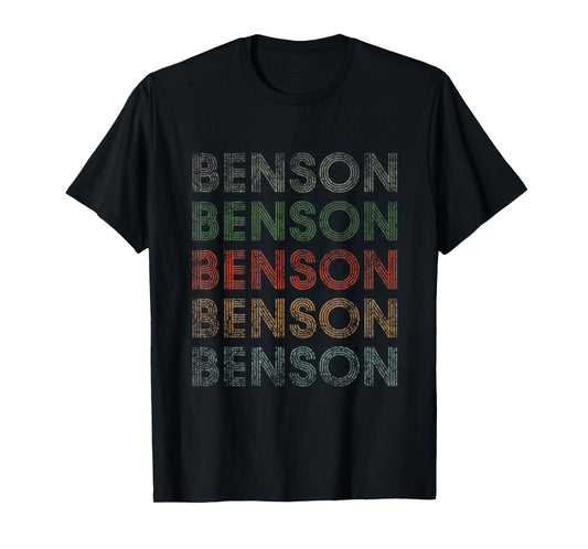 Benson First Name Grunge Style Vintage Retro T-Shirt