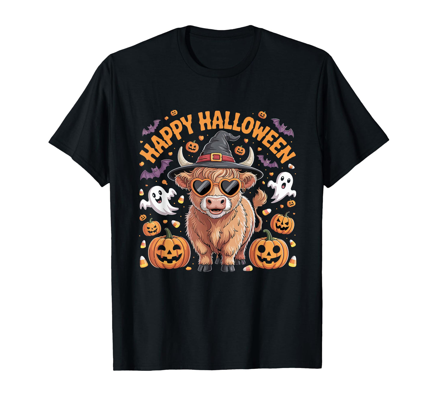 Happy Halloween Cute Cow Celebration T-Shirt
