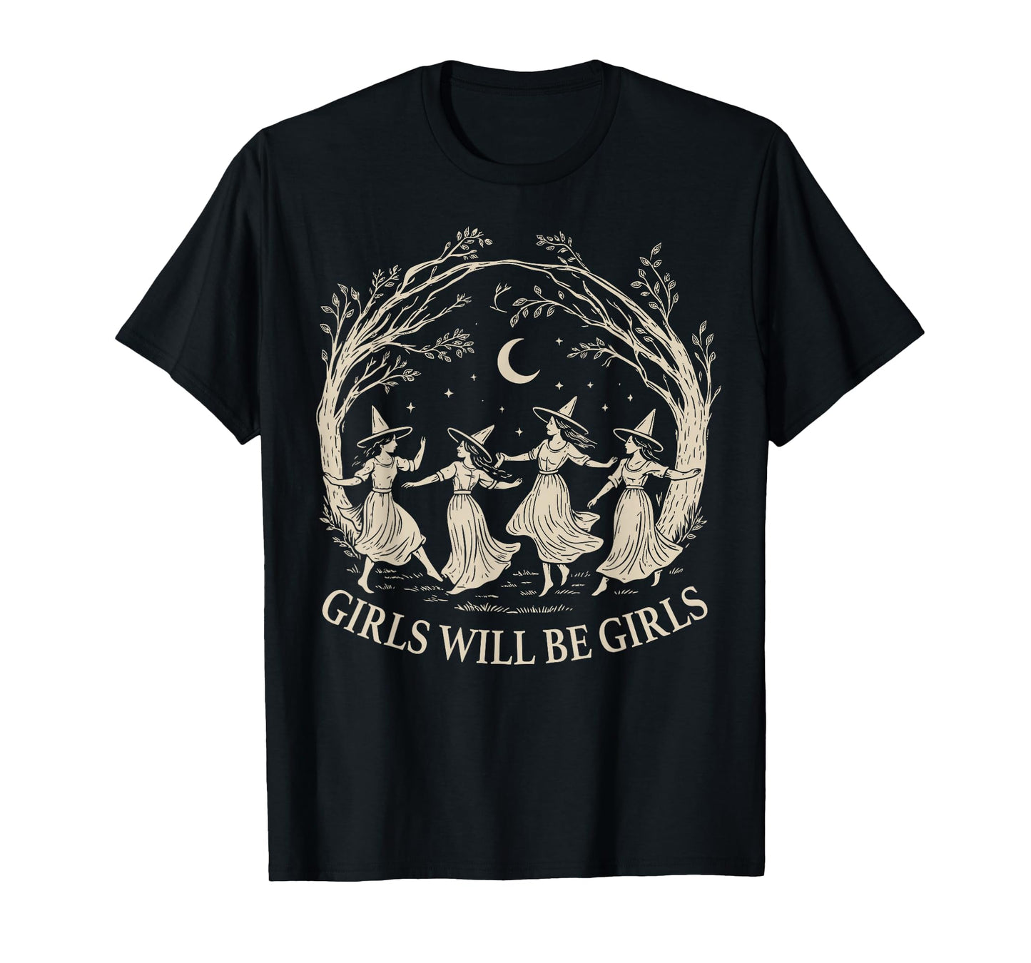 Halloween Spooky Witch Girl Will Be Girls Feminist Women T-Shirt