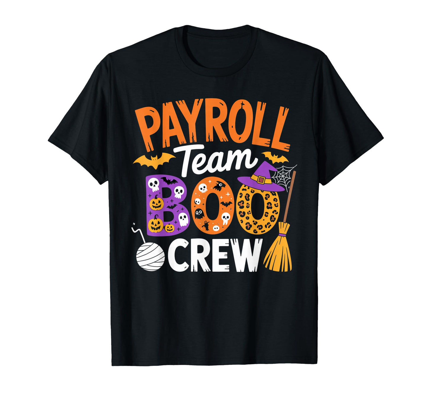 Payroll Team Boo Crew Halloween Matching Spooky Outfit T-Shirt