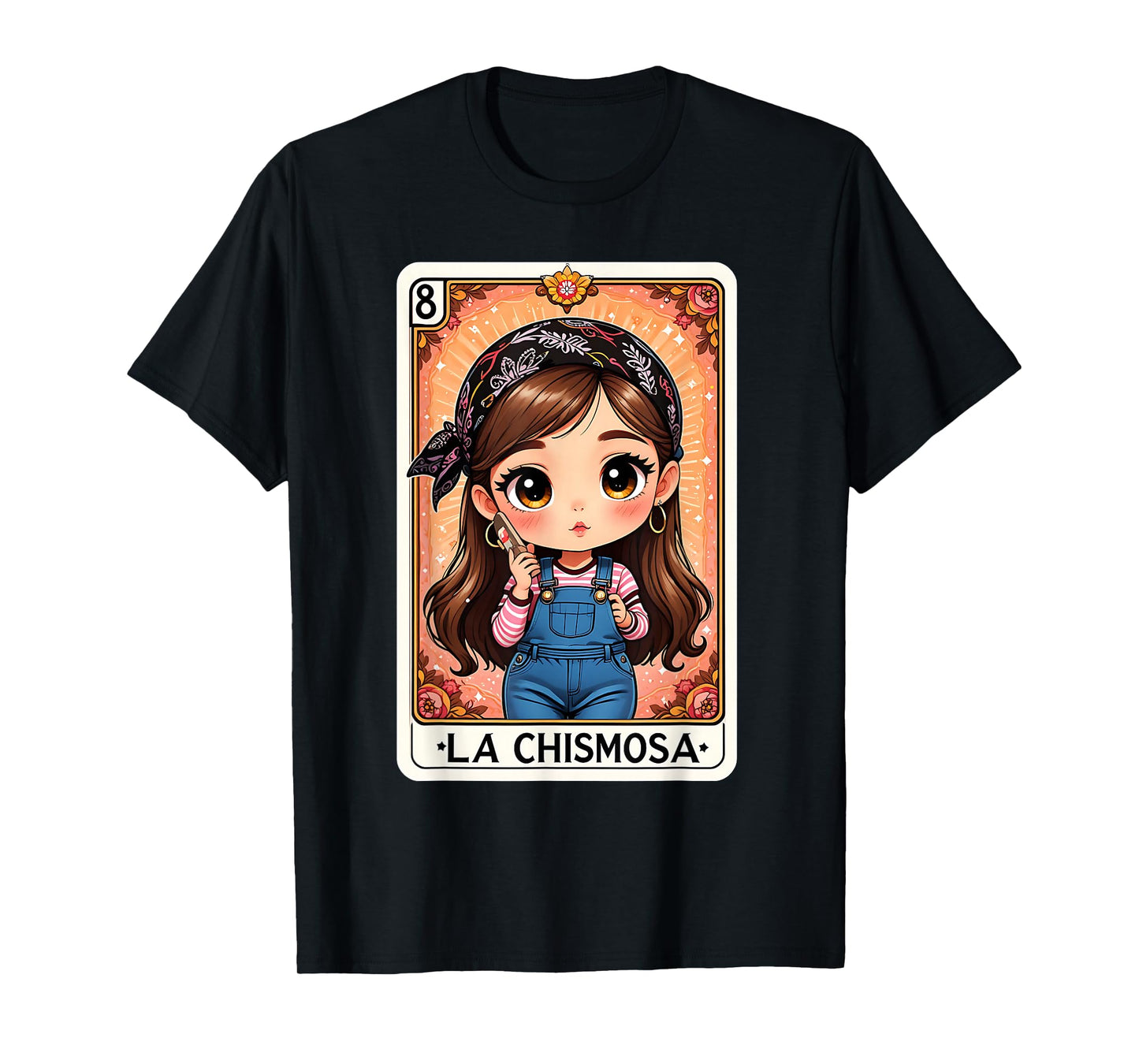 Woman La Chismosa Fiesta Vintage Card Funny Mexican Lottery T-Shirt