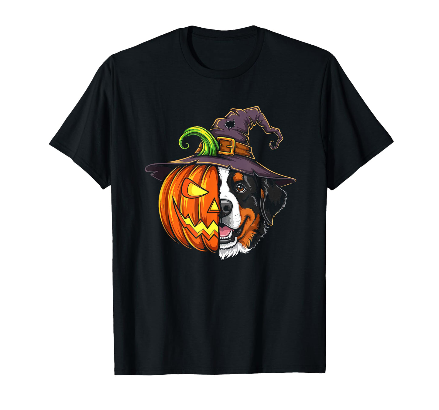 Bernese Moutain Pumpkin Jack O Lantern Halloween Kids Mens T-Shirt