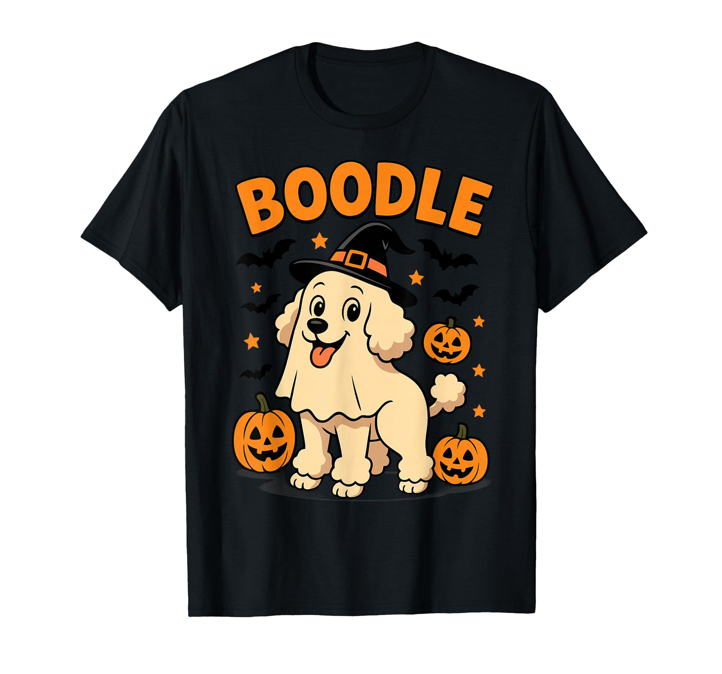 Funny Fall Poodle Dog Owner Halloween Fun Design T-Shirt