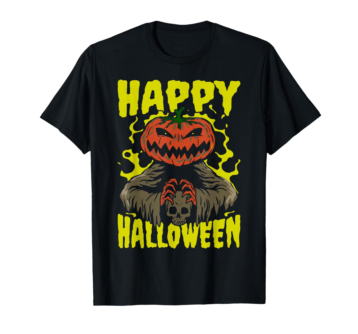 Happy Halloween Funny Pumpkin Ghost Witch for Men Women T-Shirt
