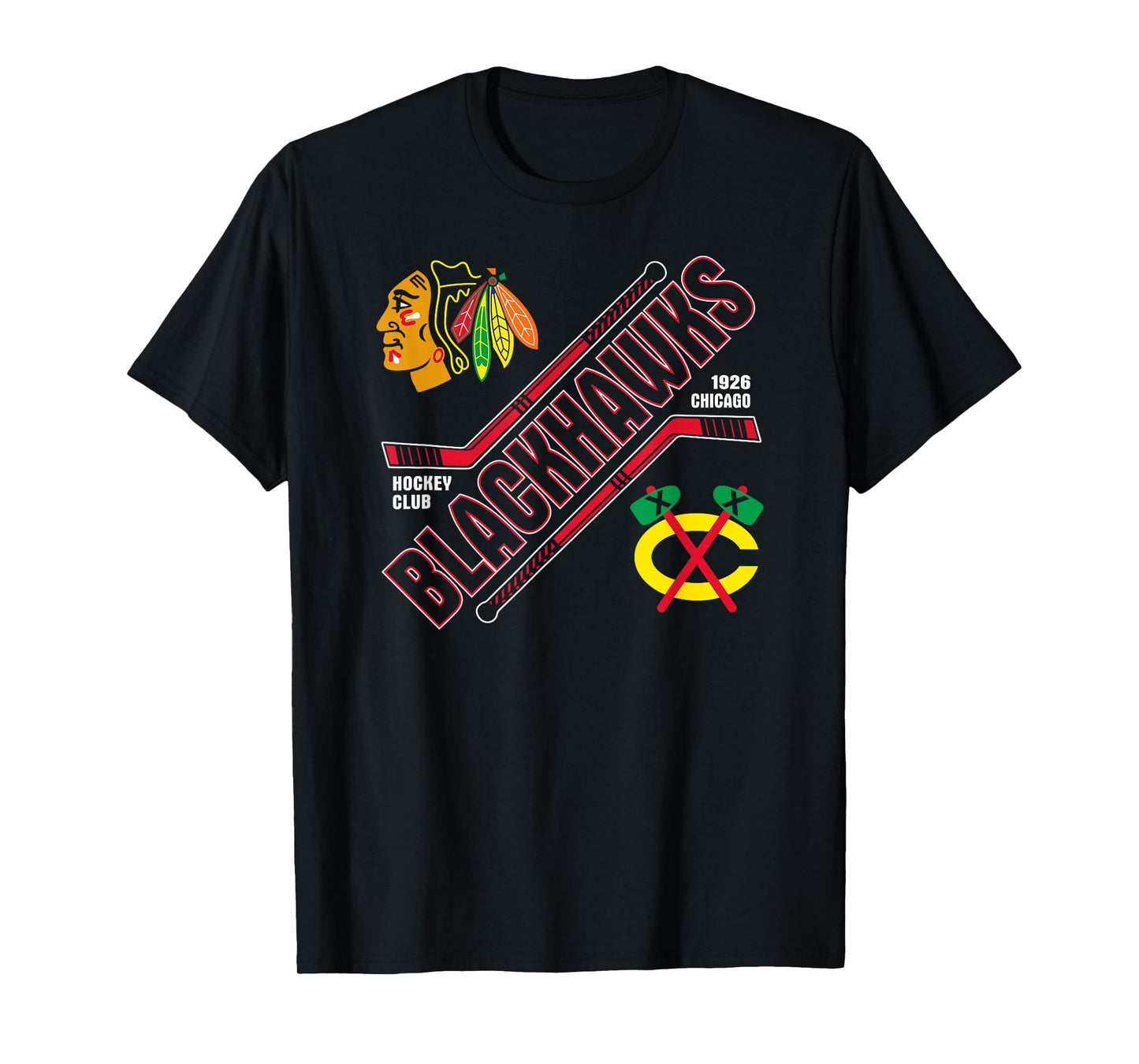 Chicago Blackhawks Force Black Officially Licensed T-Shirt