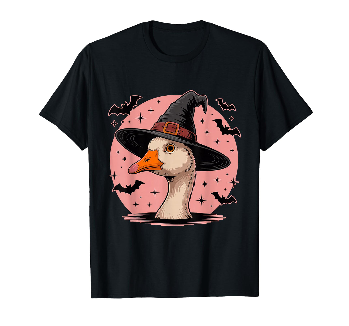 Funny Witch Goose Halloween Spooky Season Vintage T-Shirt