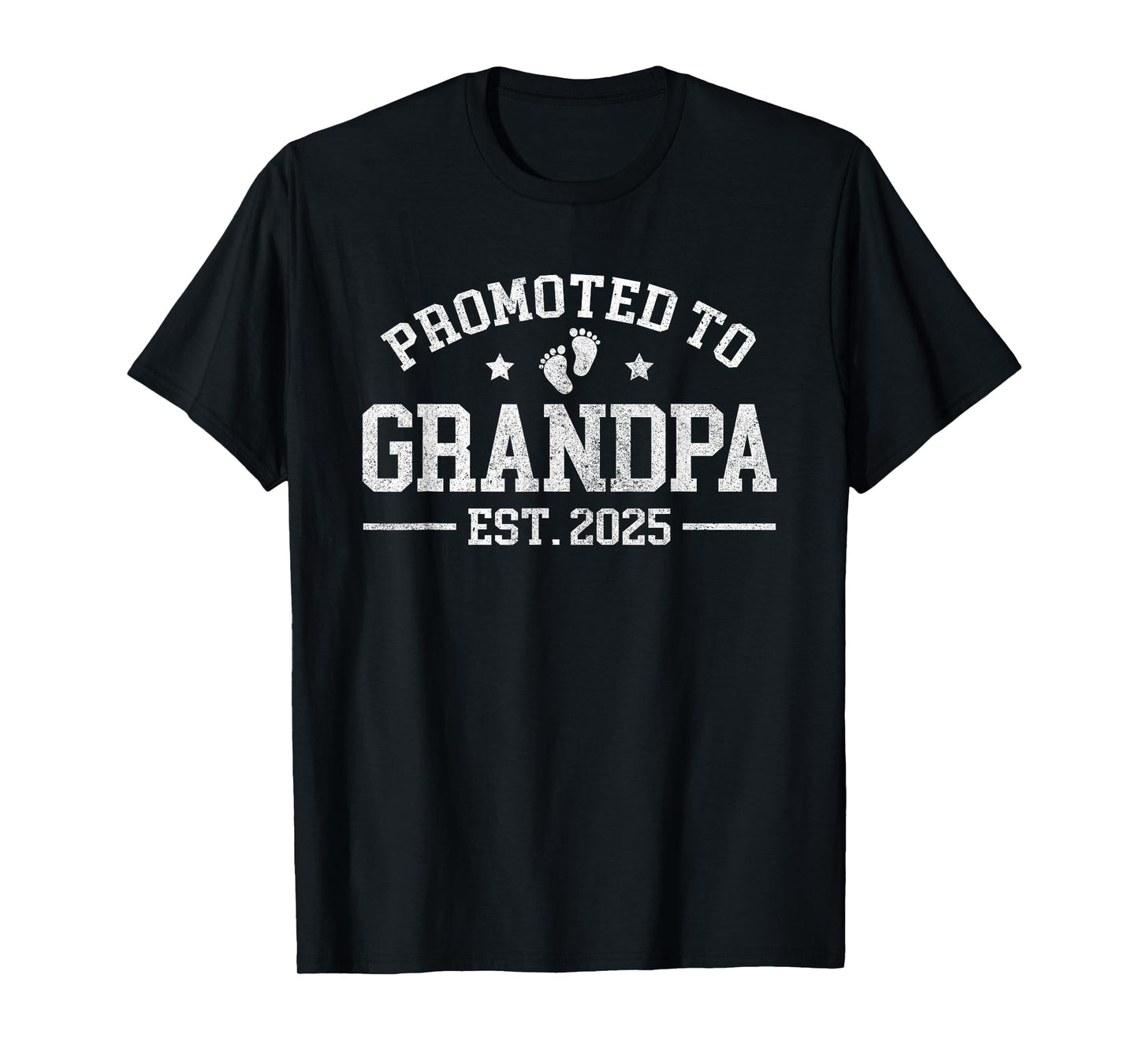 Promoted to Grandpa est. 2025 Grandparents Baby Announcement T-Shirt
