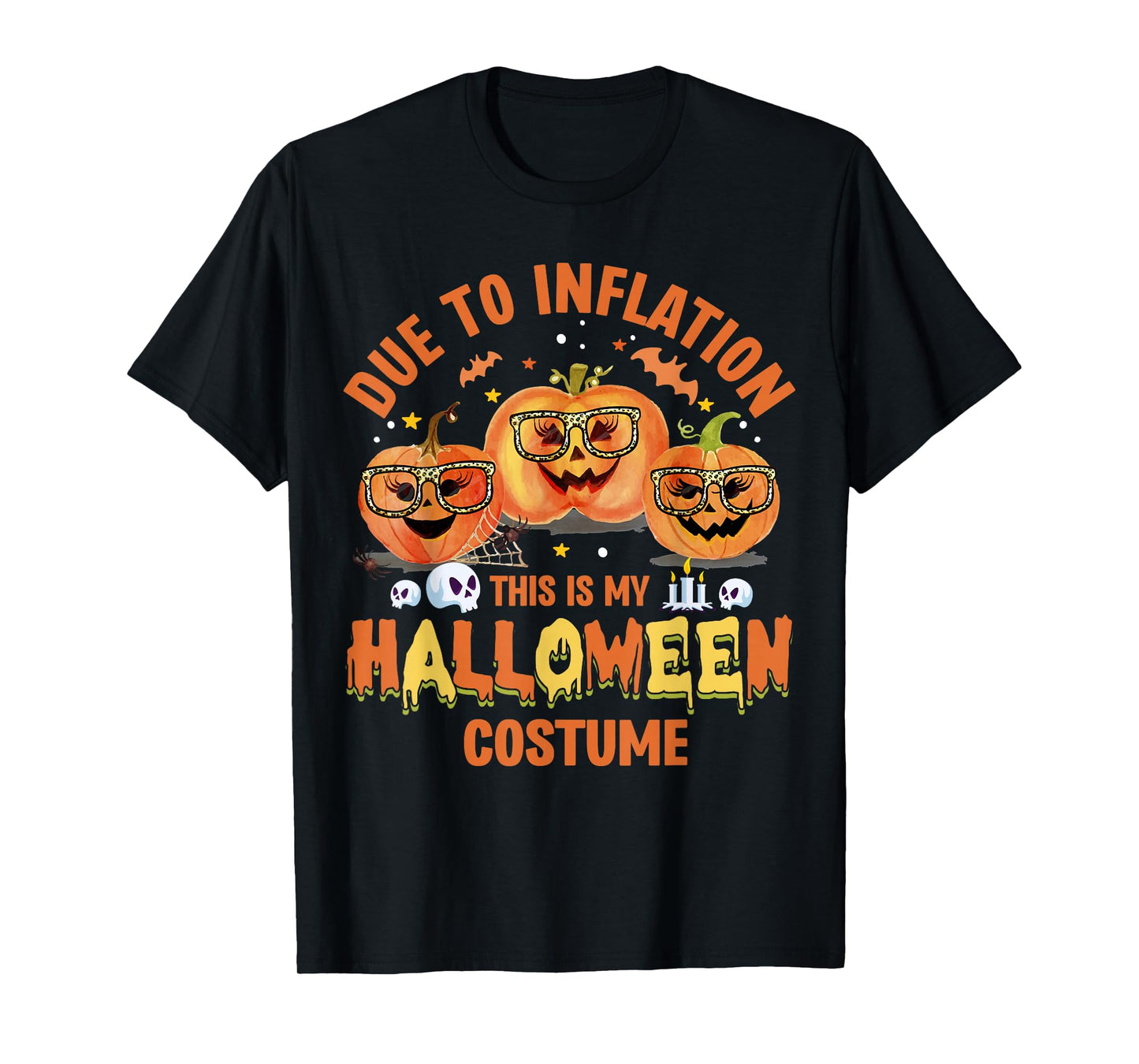 Pumpkin Halloween Costume Men Women and Kids Funny Idea Meme T-Shirt