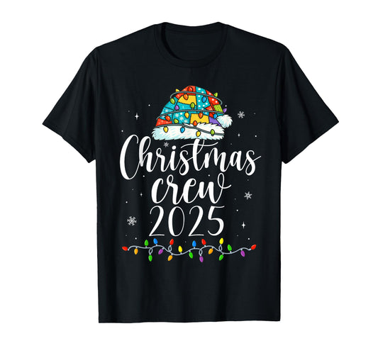 Family Christmas Crew 2025 Matching Xmas Men Women Kids T-Shirt