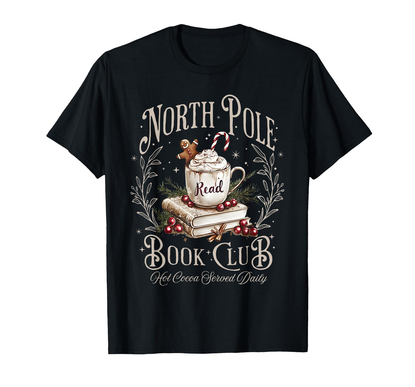All Booked for Christmas Coquette Xmas Book Club Book Lovers T-Shirt
