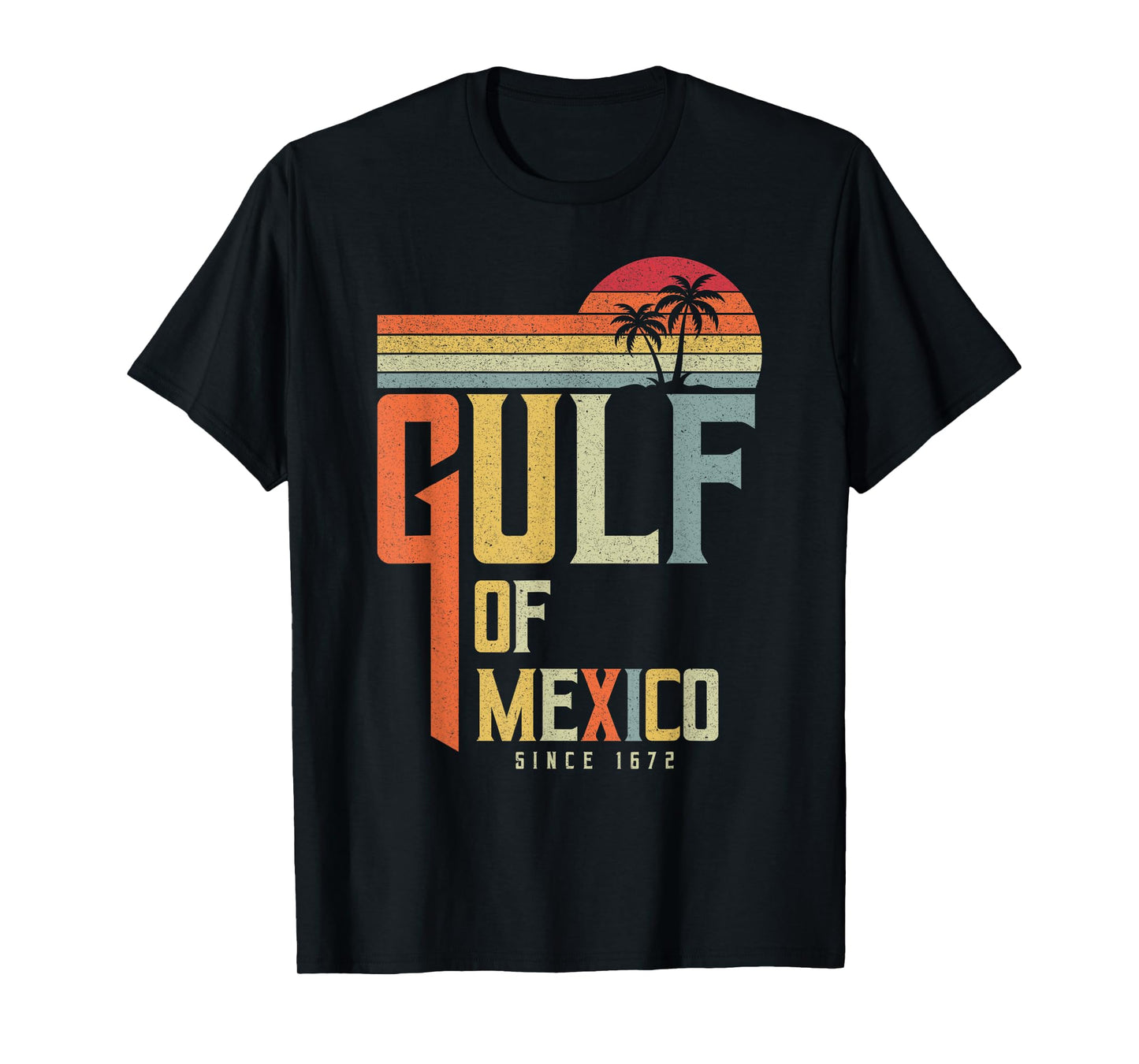 Gulf of Mexico Retro Vintage Beach Design T-Shirt