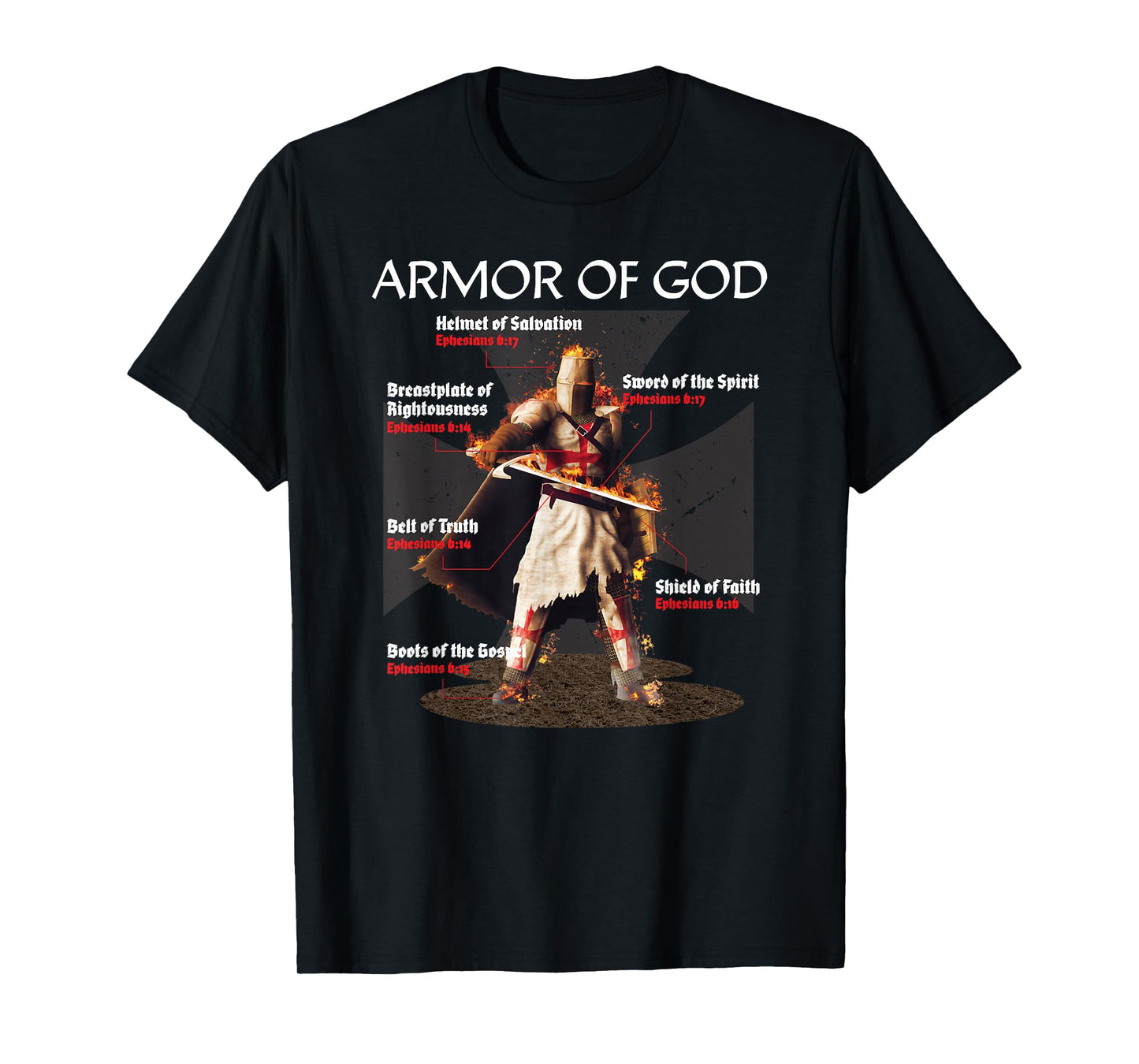Cool Christian Graphic Religious Verse Gifts Him Men Sayings T-Shirt