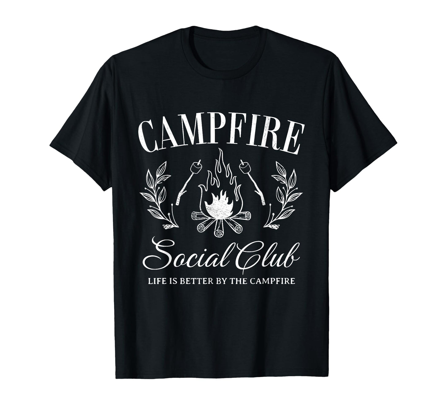 Campfire Social Club Adventure Camping Mountain Hiking T-Shirt