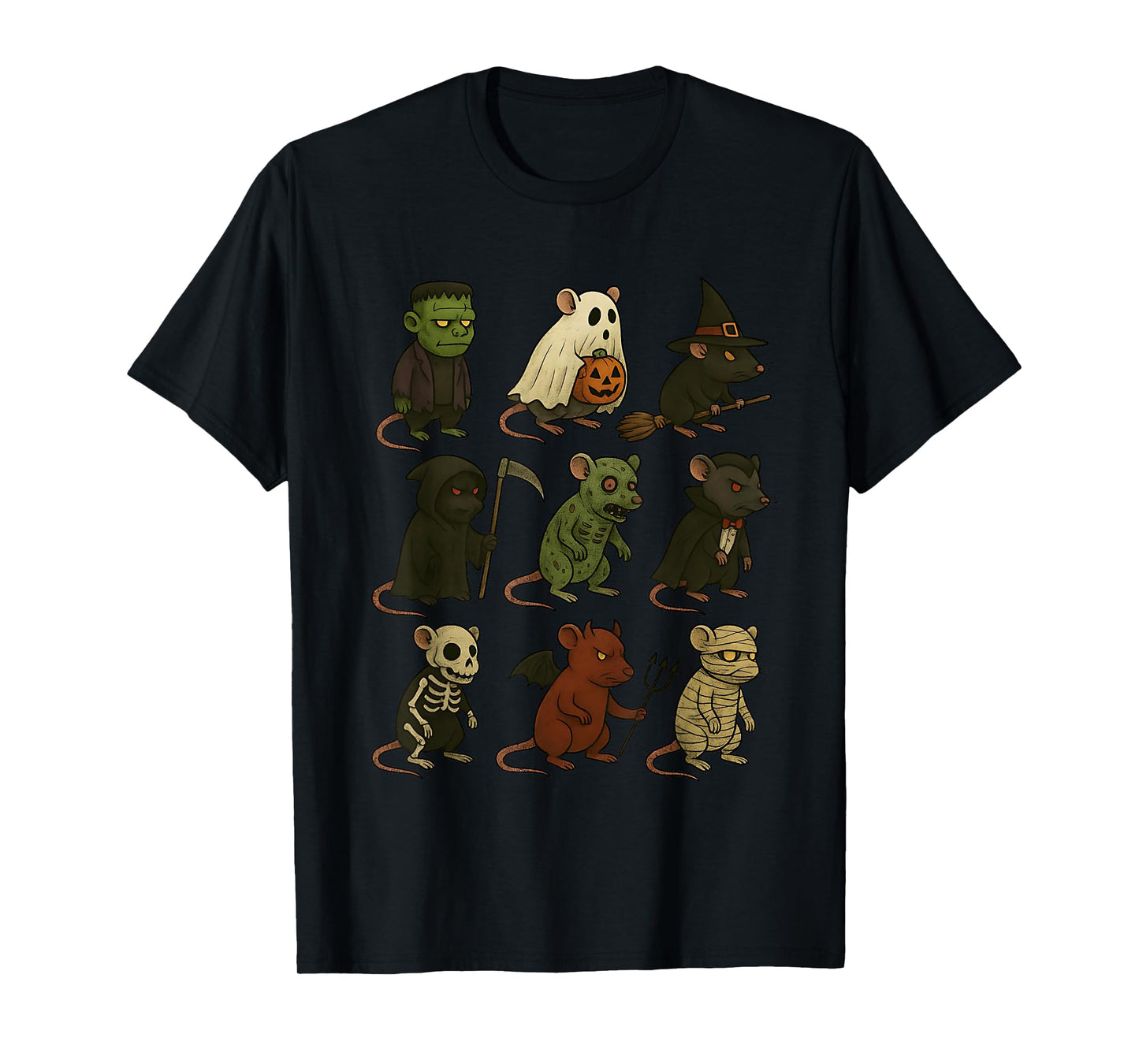 Rat Spooky Witch Boo Zombie Rat Halloween Boys & Girls T-Shirt