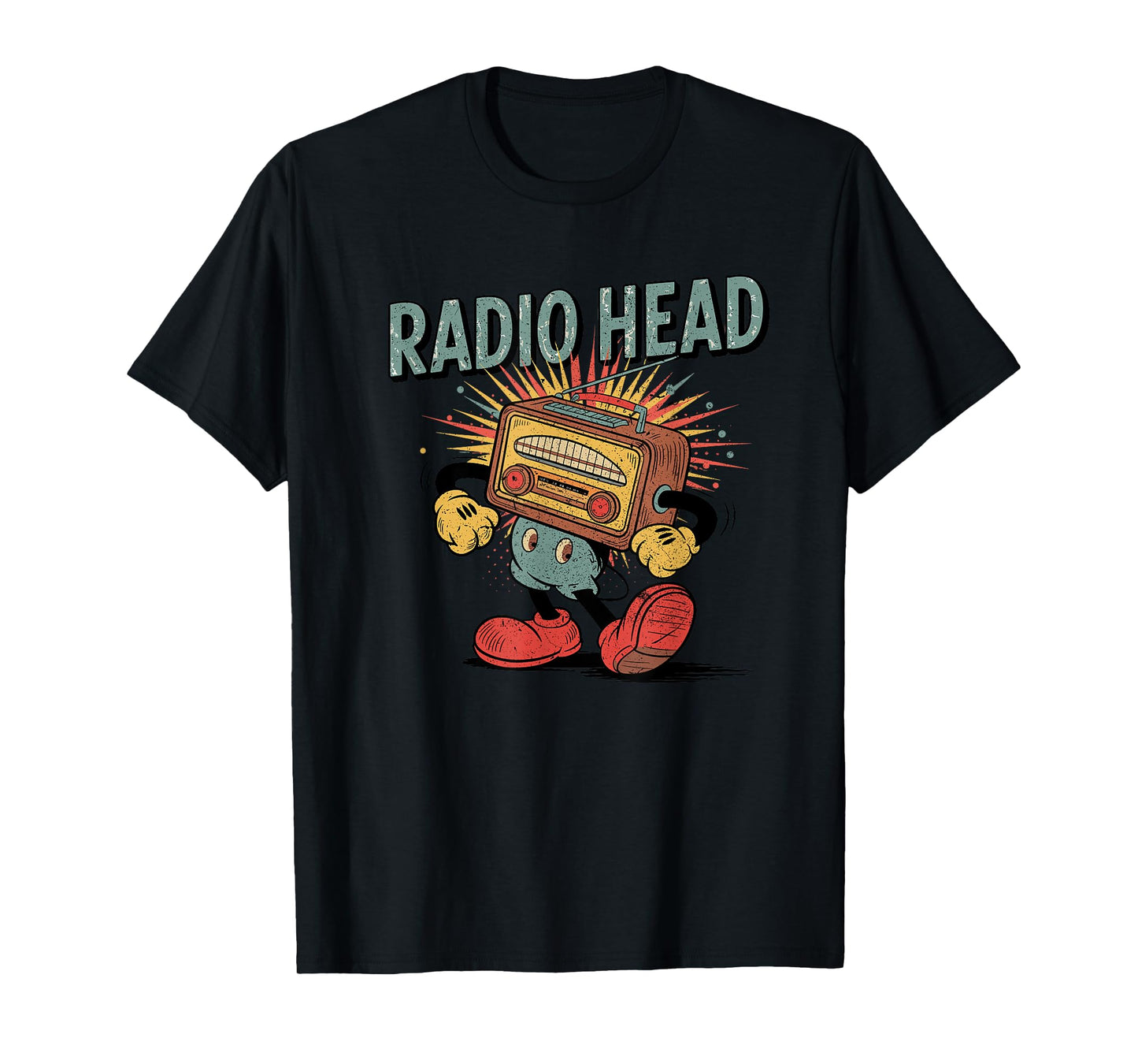 Radio Head Funny Retro Vintage Cartoon Style T-Shirt