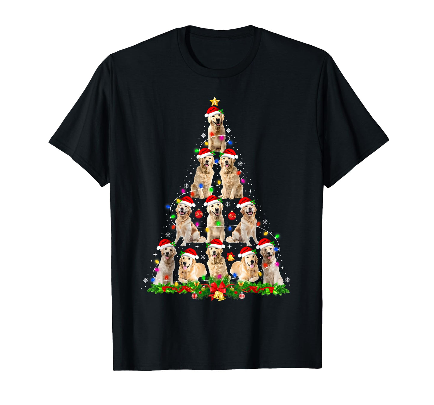 Labrador Retriever Dog Christmas Tree Funny Xmas Dog Lover T-Shirt