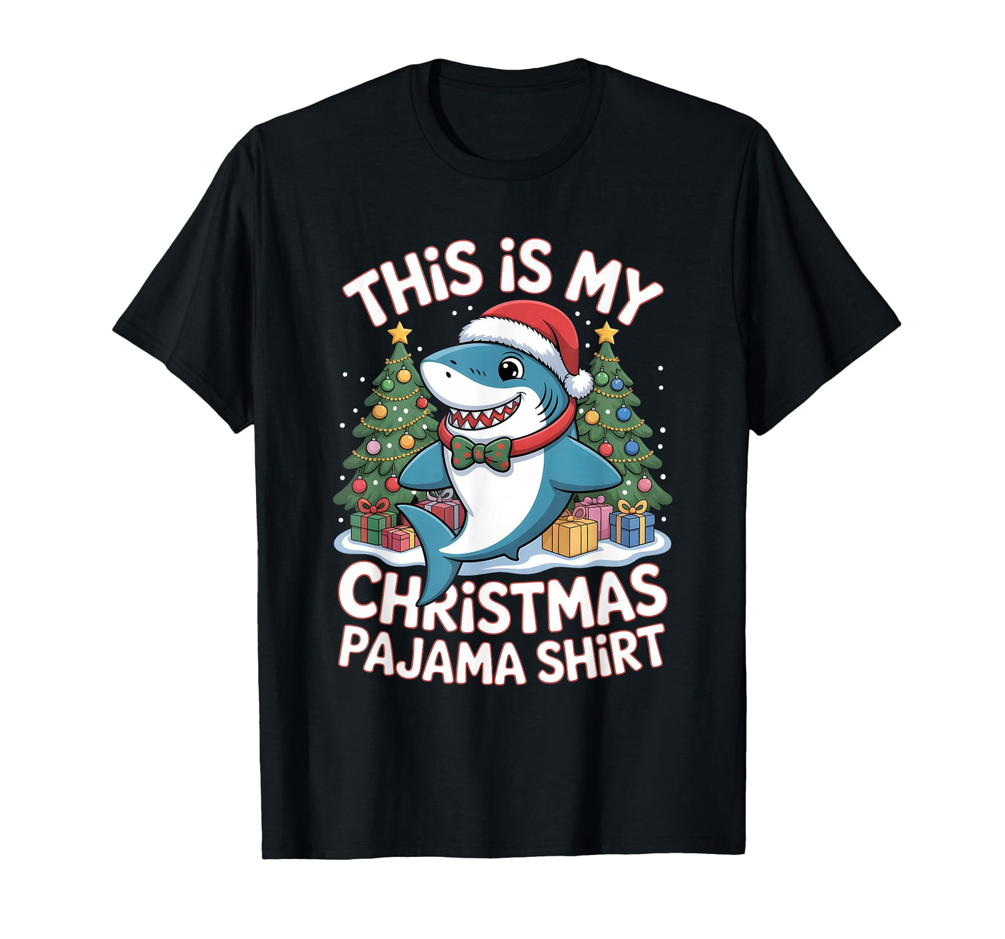Shark This is My Christmas Pajama T-Shirt