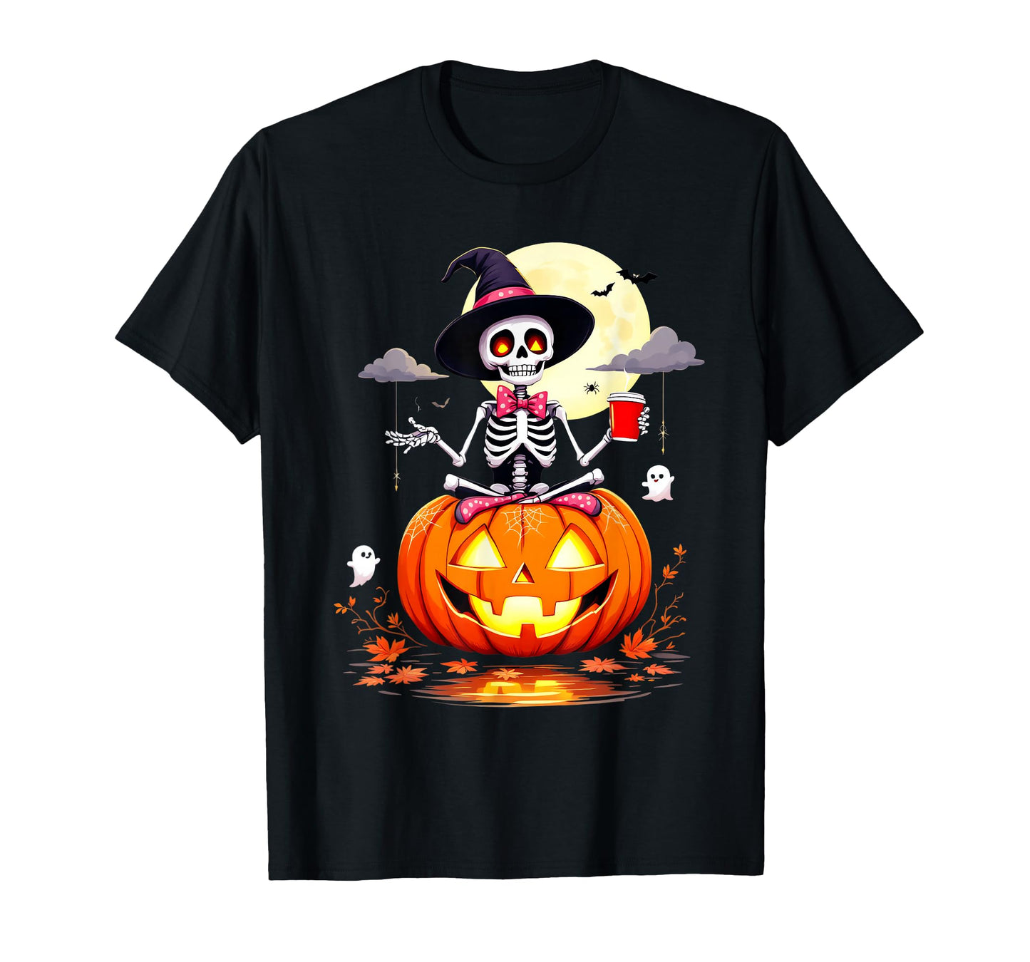 Witch Halloween Pumpkin Partygoer Festive Spooky T-Shirt
