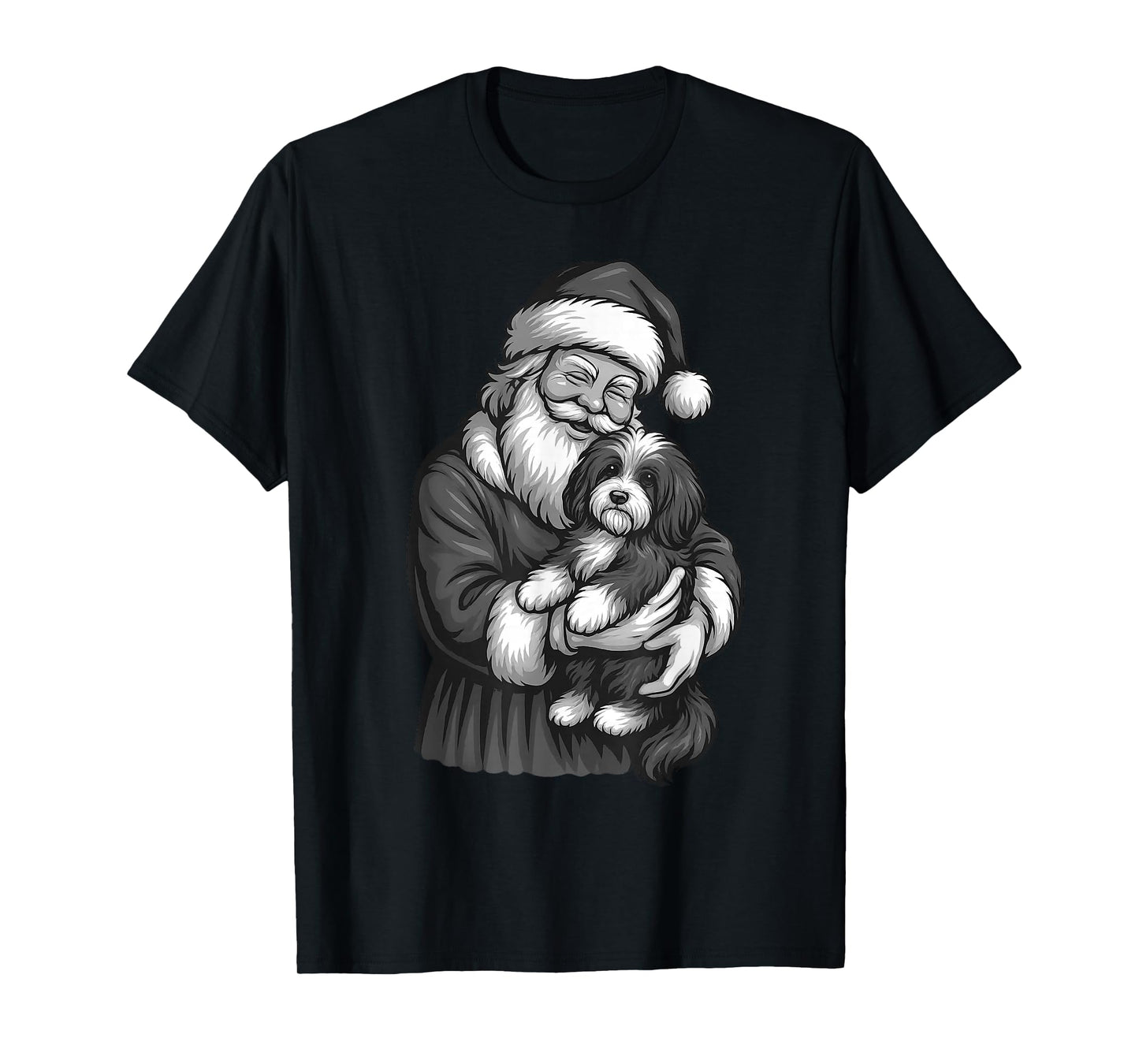 Havanese Dog Santa Claus Christmas Dog Lover T-Shirt
