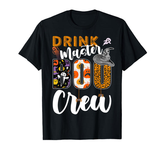 Drink Master Boo Crew Halloween Match Mixologist T-Shirt