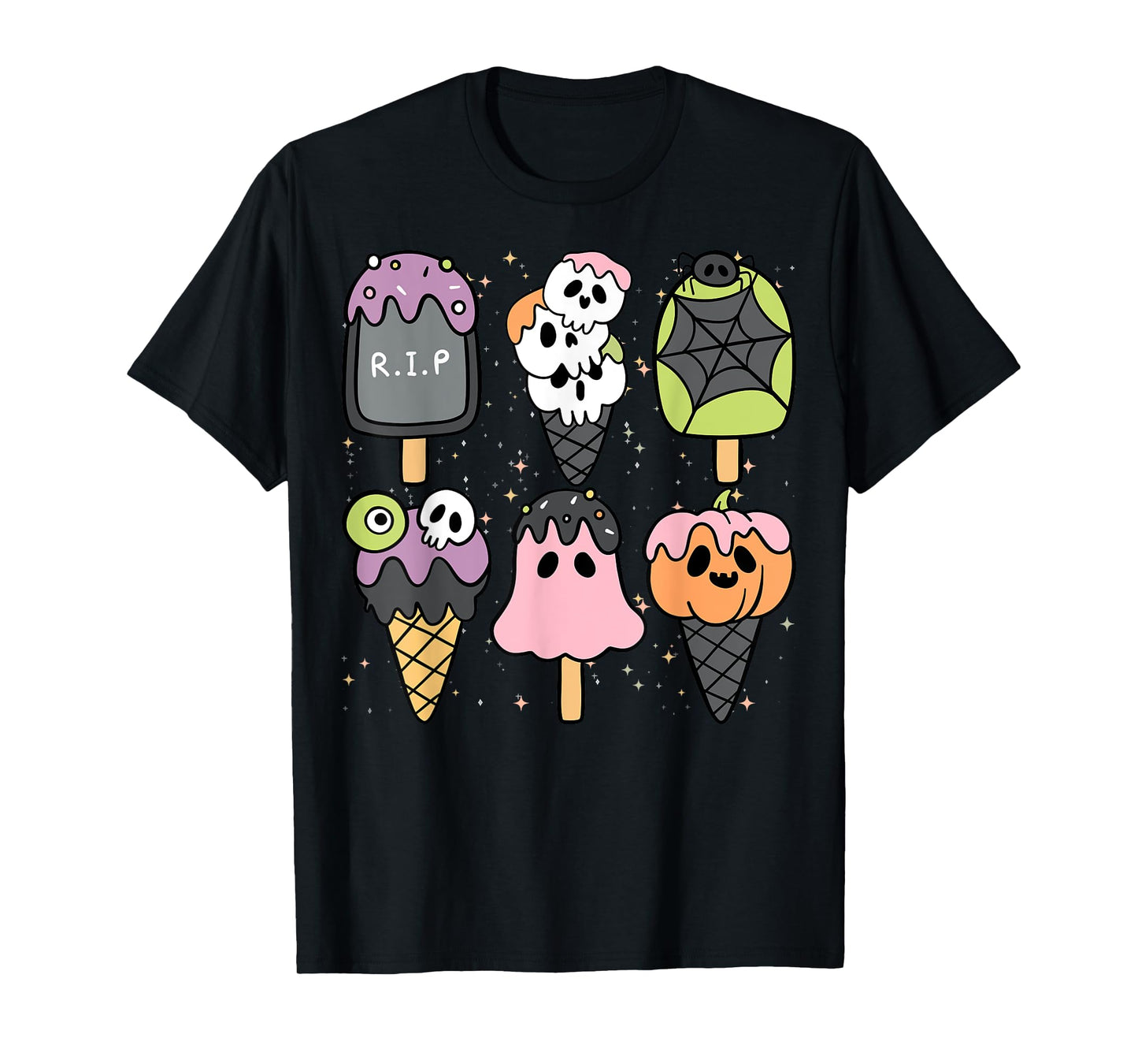 Horror Movie Summer Popsicle Halloween Ice Cream Summer-ween T-Shirt for Men Women Kids