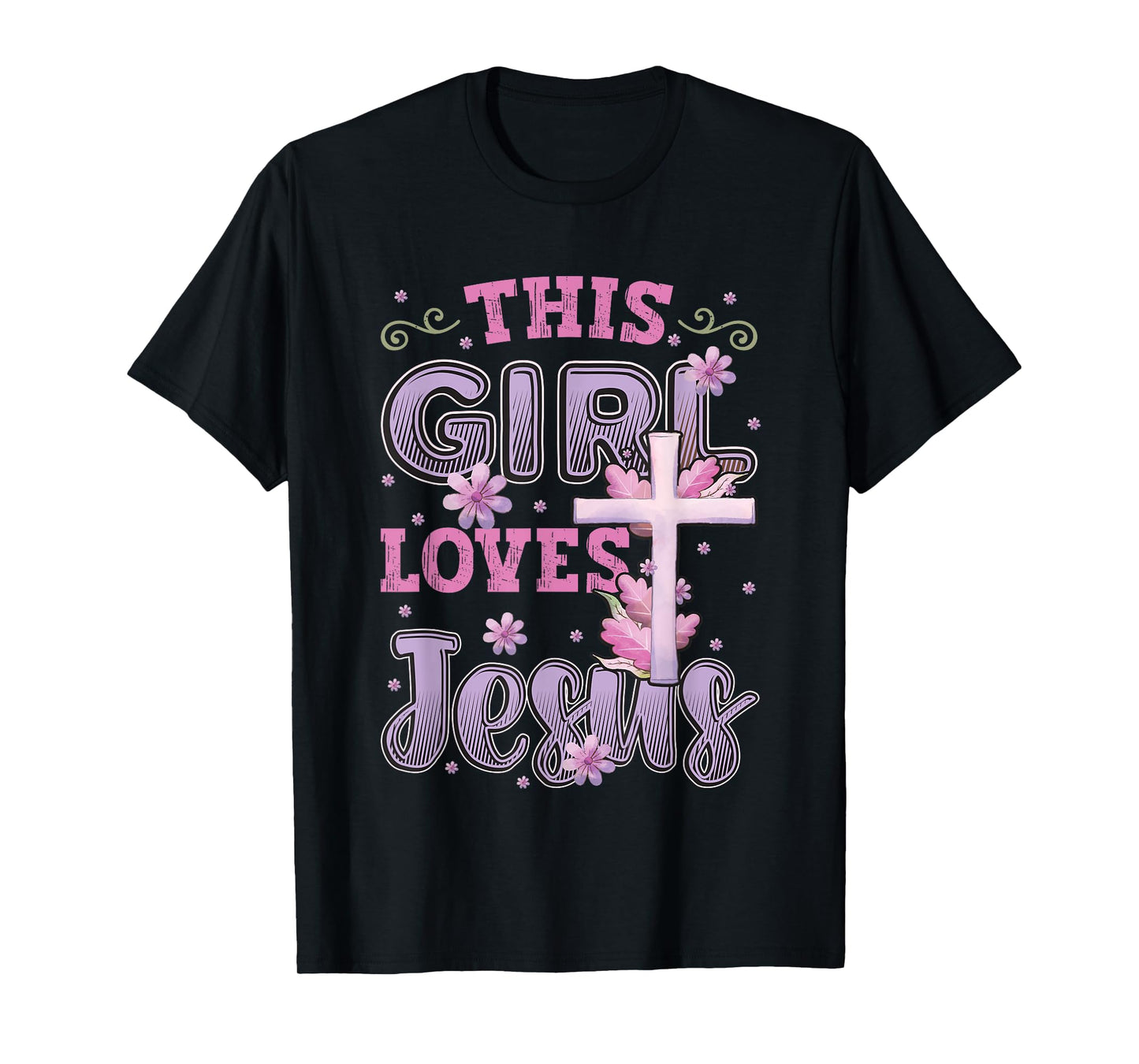 This Girl Loves Jesus Cute Christian Girl Jesus T-Shirt