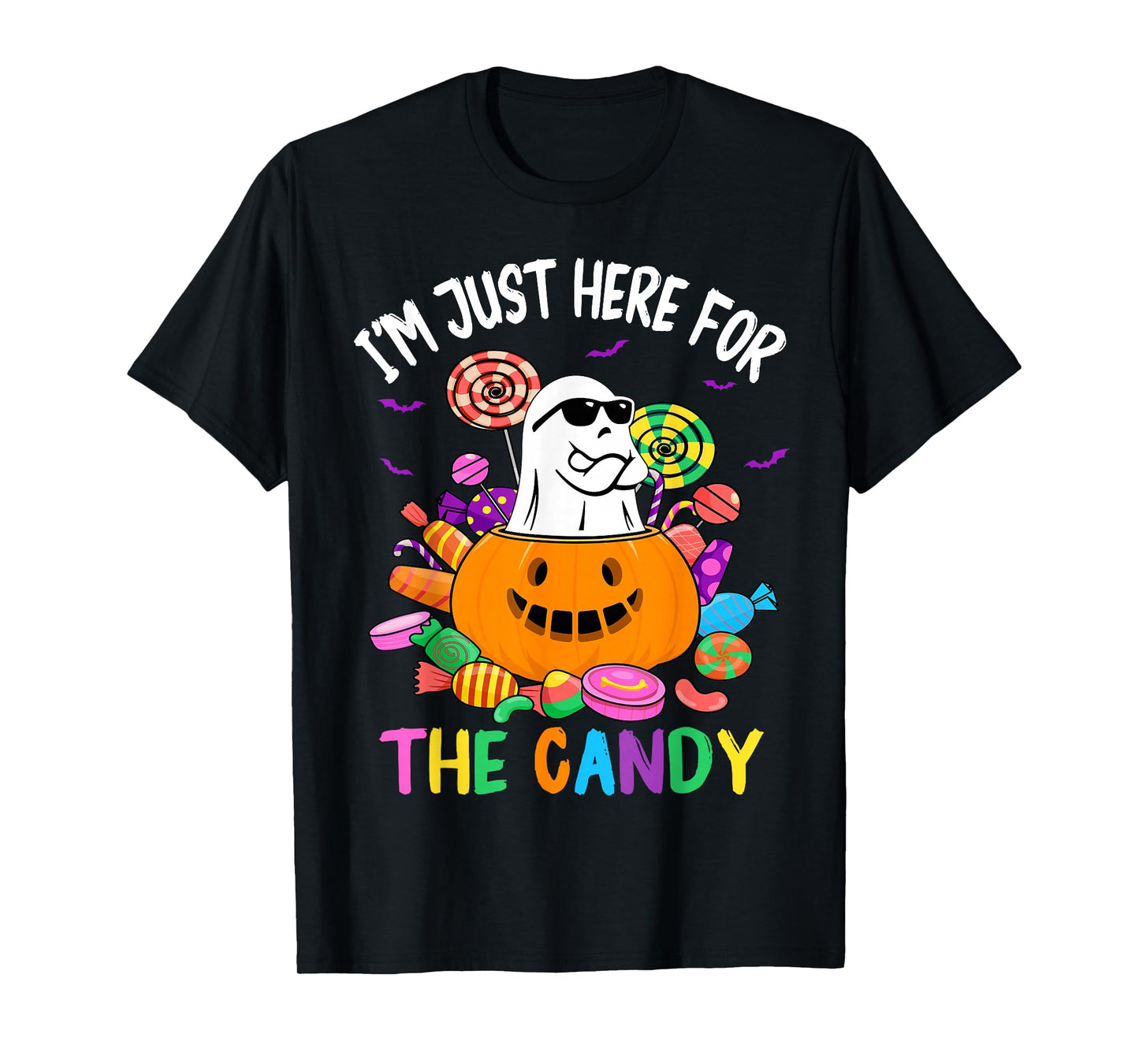 I'm Just Here For The Candy Funny Ghost halloween T-Shirt