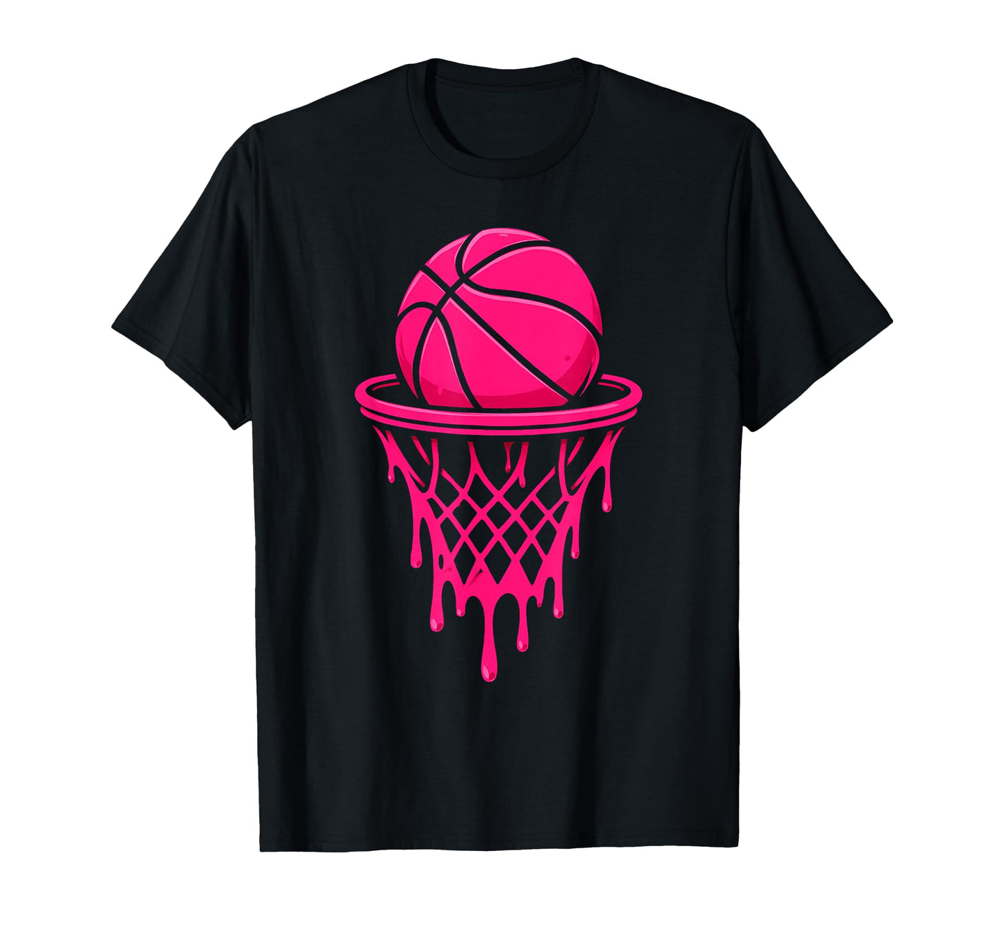 Vintage Pink Basketball Drip Toddler For Women Girl T-Shirt