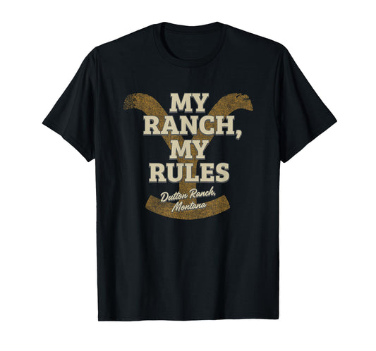 Yellowstone My Ranch My Rules Dutton Ranch Big Chest Logo T-Shirt