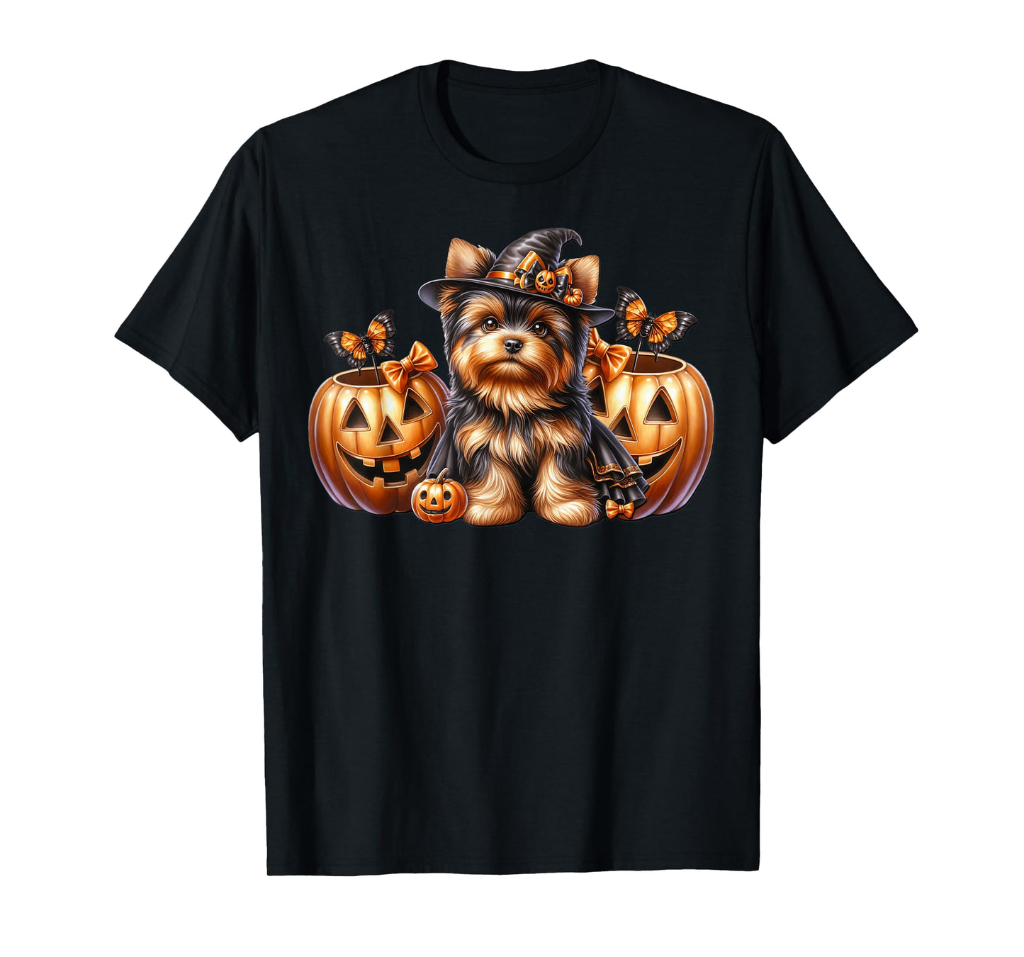 Yorkshire Terrier Halloween Decor for Women Yorkie Grandma T-Shirt