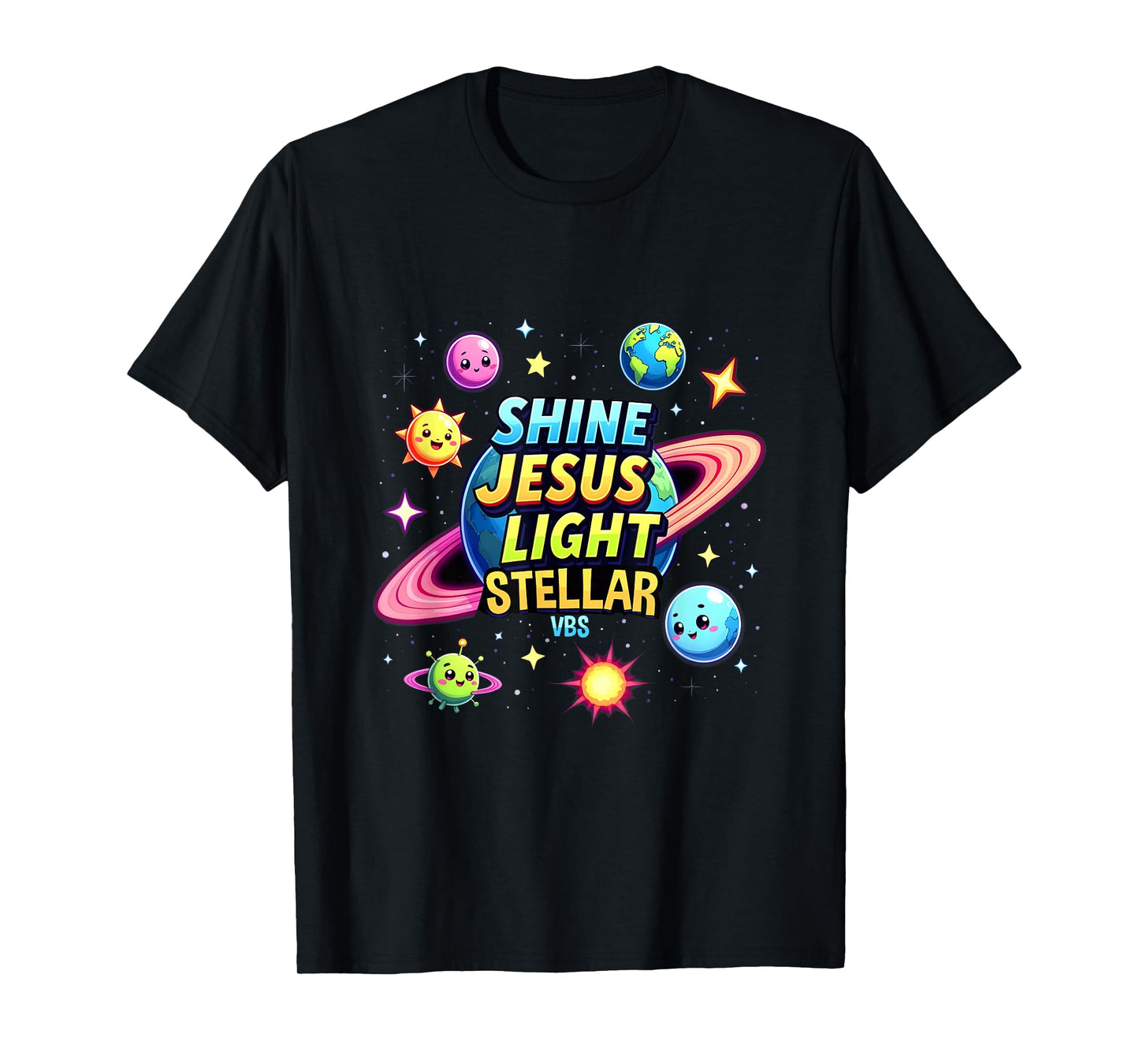 Stellar Space VBS 2025 School Camp Christian T-Shirt