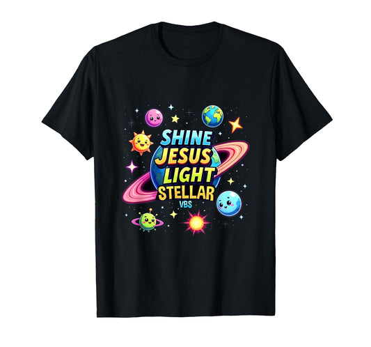 Stellar Space VBS 2025 School Camp Christian T-Shirt