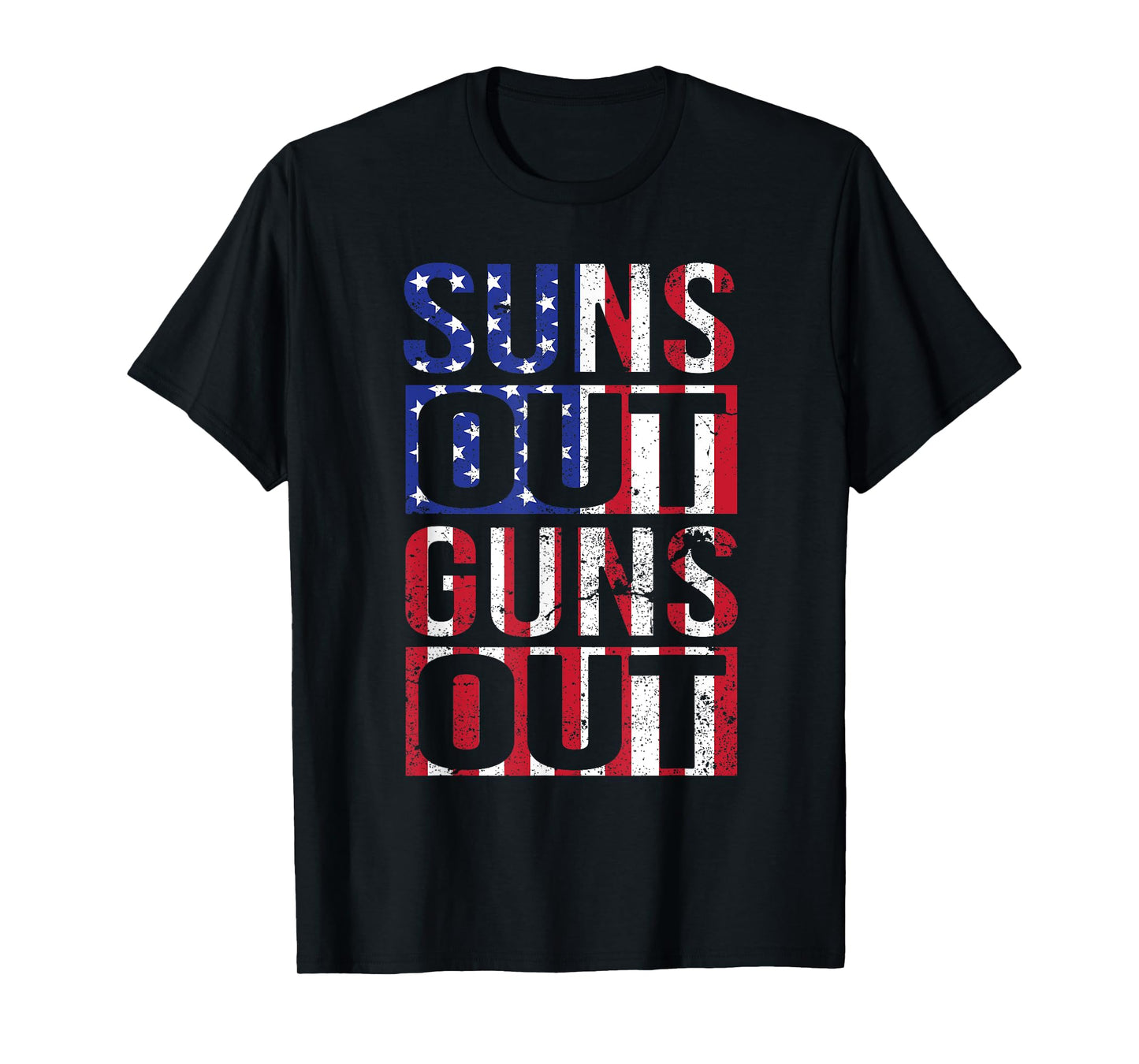 Suns Out Guns Out Funny Fourth Of July Muscles T-Shirt