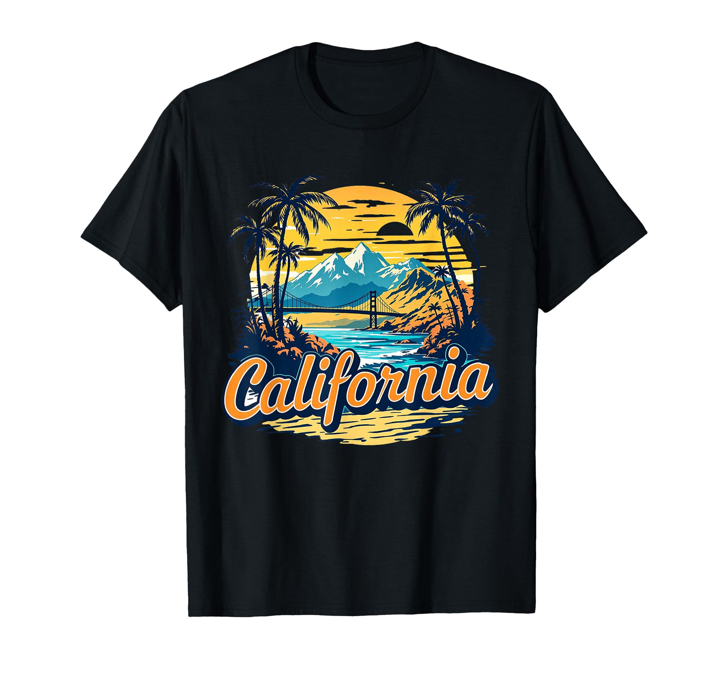 Retro California Home State CA Nature Sunset Vintage T-Shirt