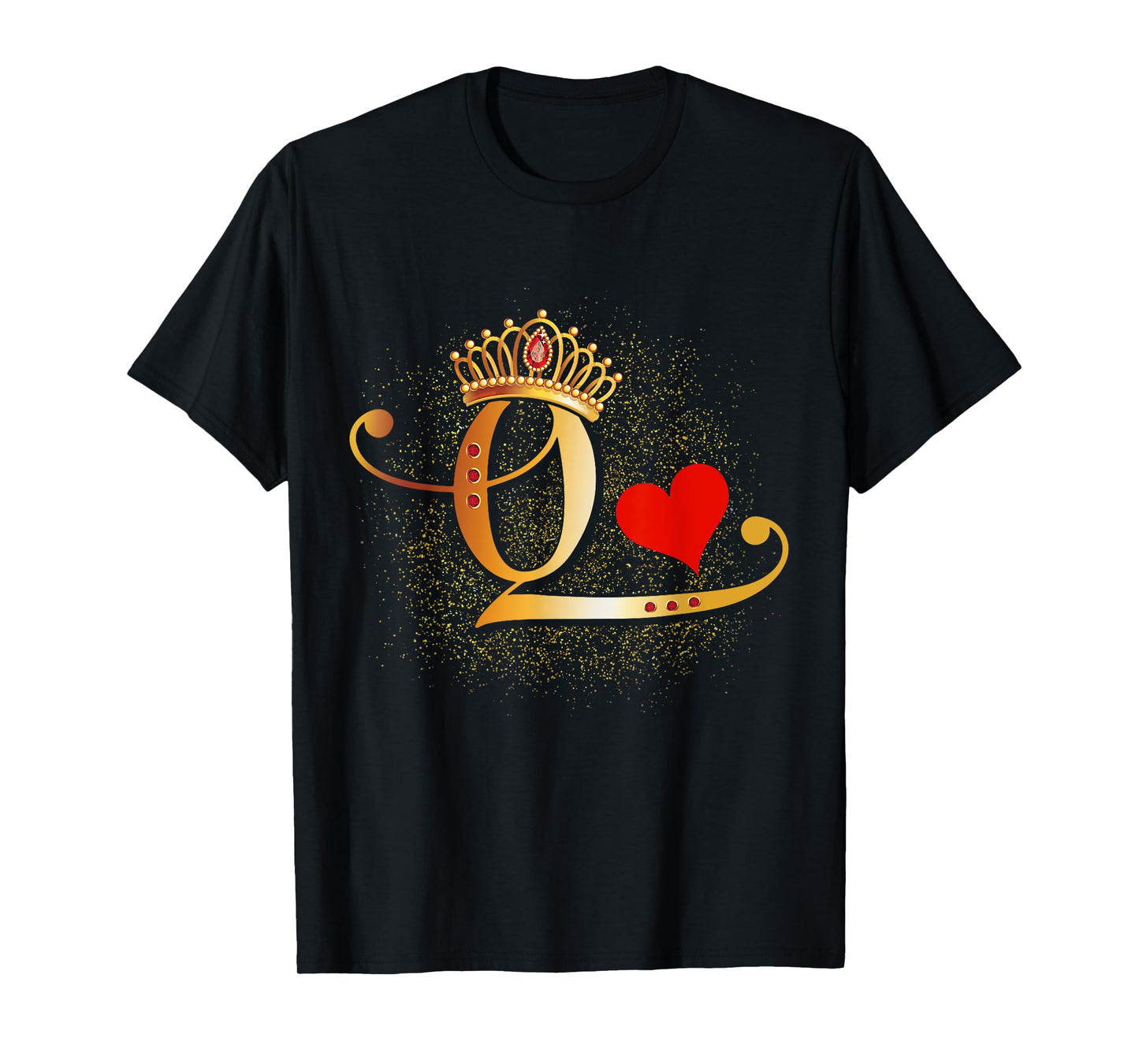 King & Queen of Hearts Crown Couple Saint Valentine's Day T-Shirt
