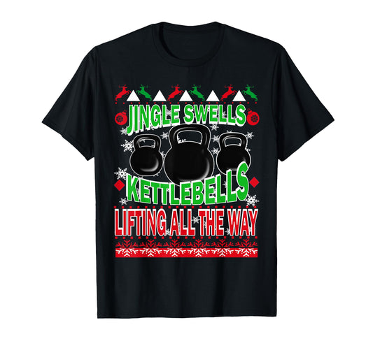 Ugly Christmas Gym Kettlebell Weightlifting Fitness Gift T-Shirt
