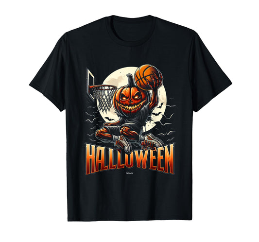 HALLOWEEN BASKETBALL SCARY PUMPKIN MOONLIGHT SLAM T-Shirt