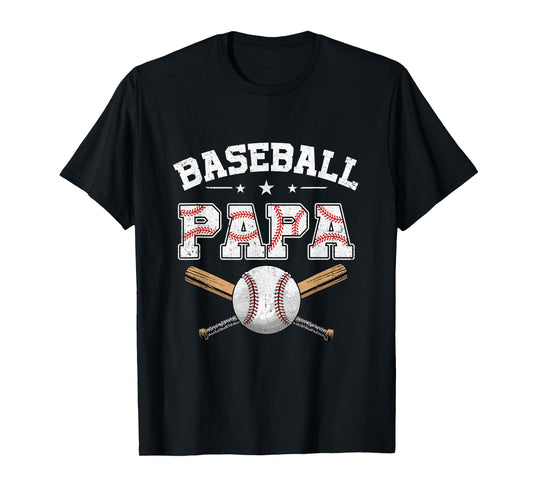 Baseball Papa For Fathers Day Baseball Lovers T-Shirt