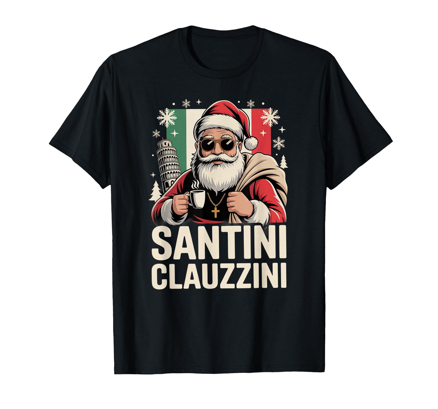 Italian Brainrot Christmas Santini Clauzzini Funny Santa T-Shirt
