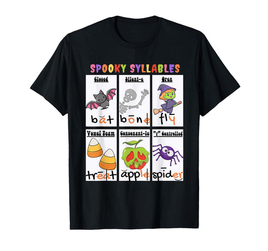 Spooky Syllables Funny Halloween T-Shirt