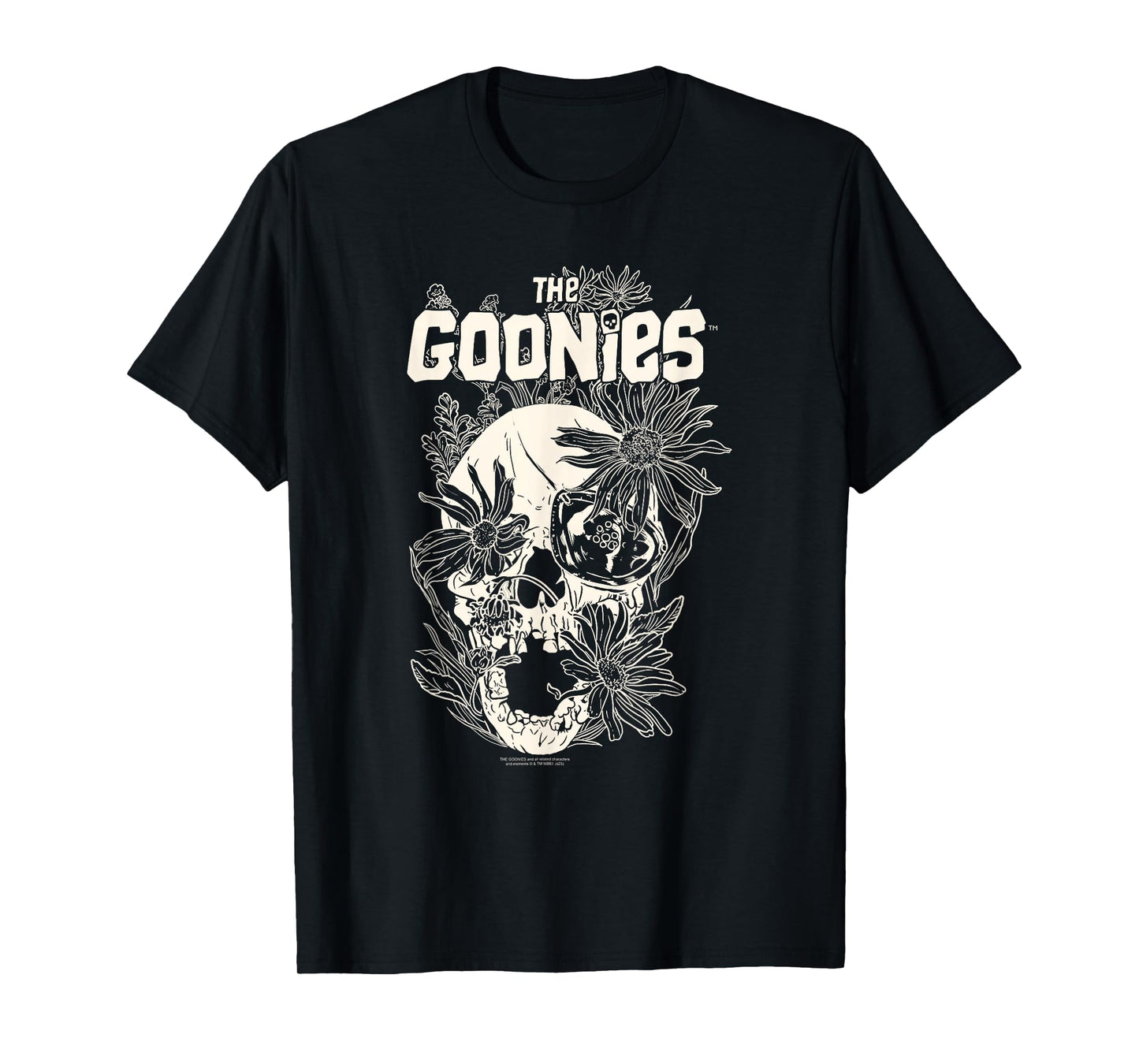 The Goonies Overgrown Flower Skull Vintage Movie T-Shirt