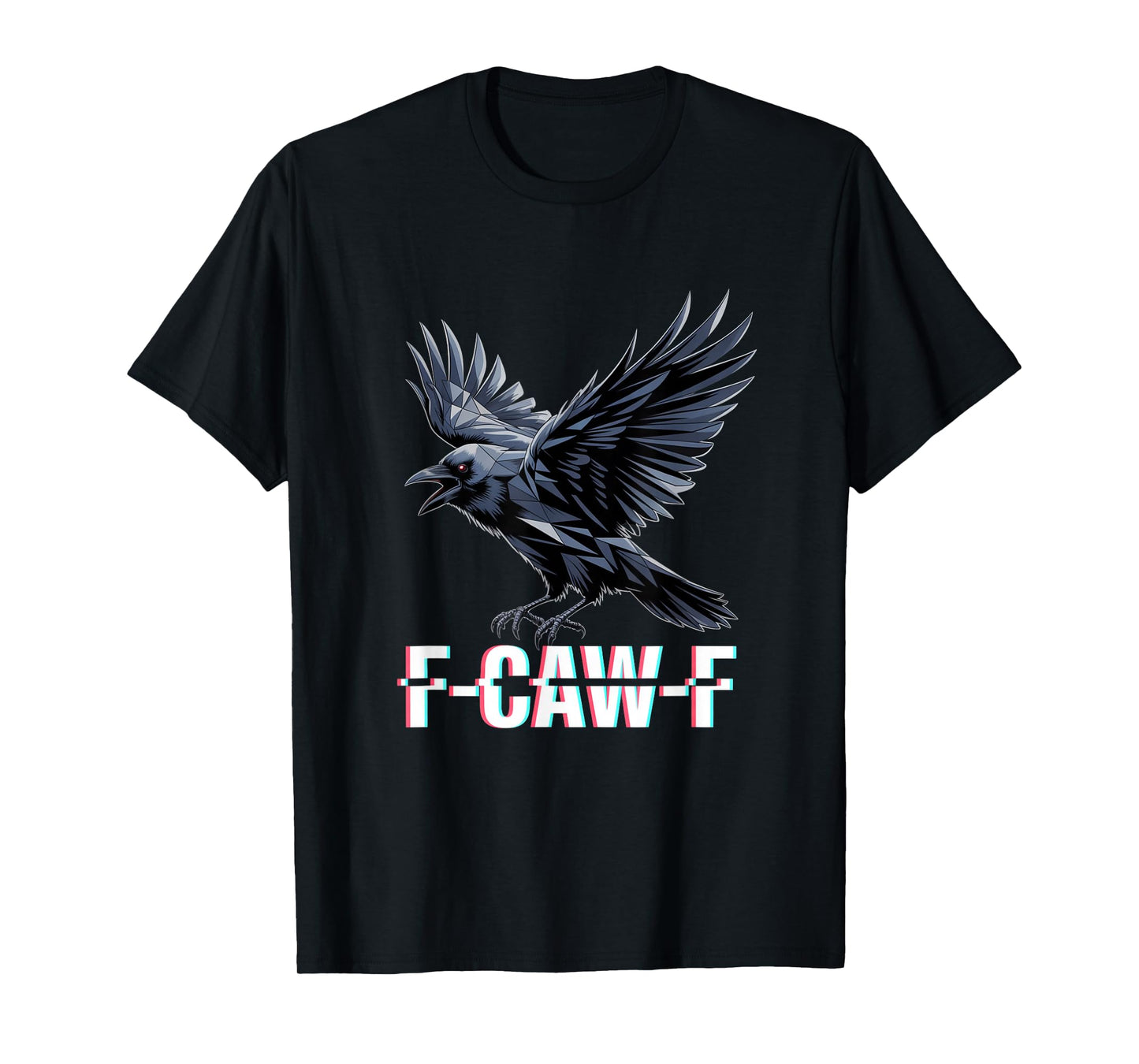 F-Caw-F Crow Funny Gothic Moon Black Bird Halloween T-Shirt