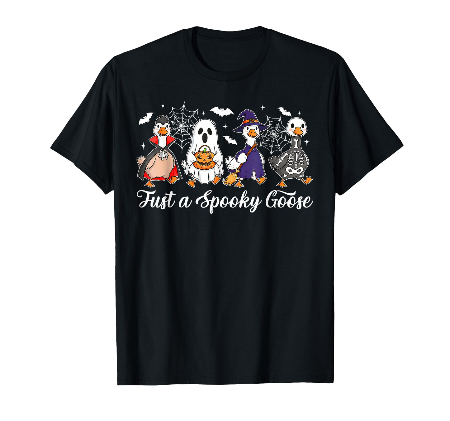Just A Spooky Goose- Happy Halloween Costume Day Boys Girls T-Shirt